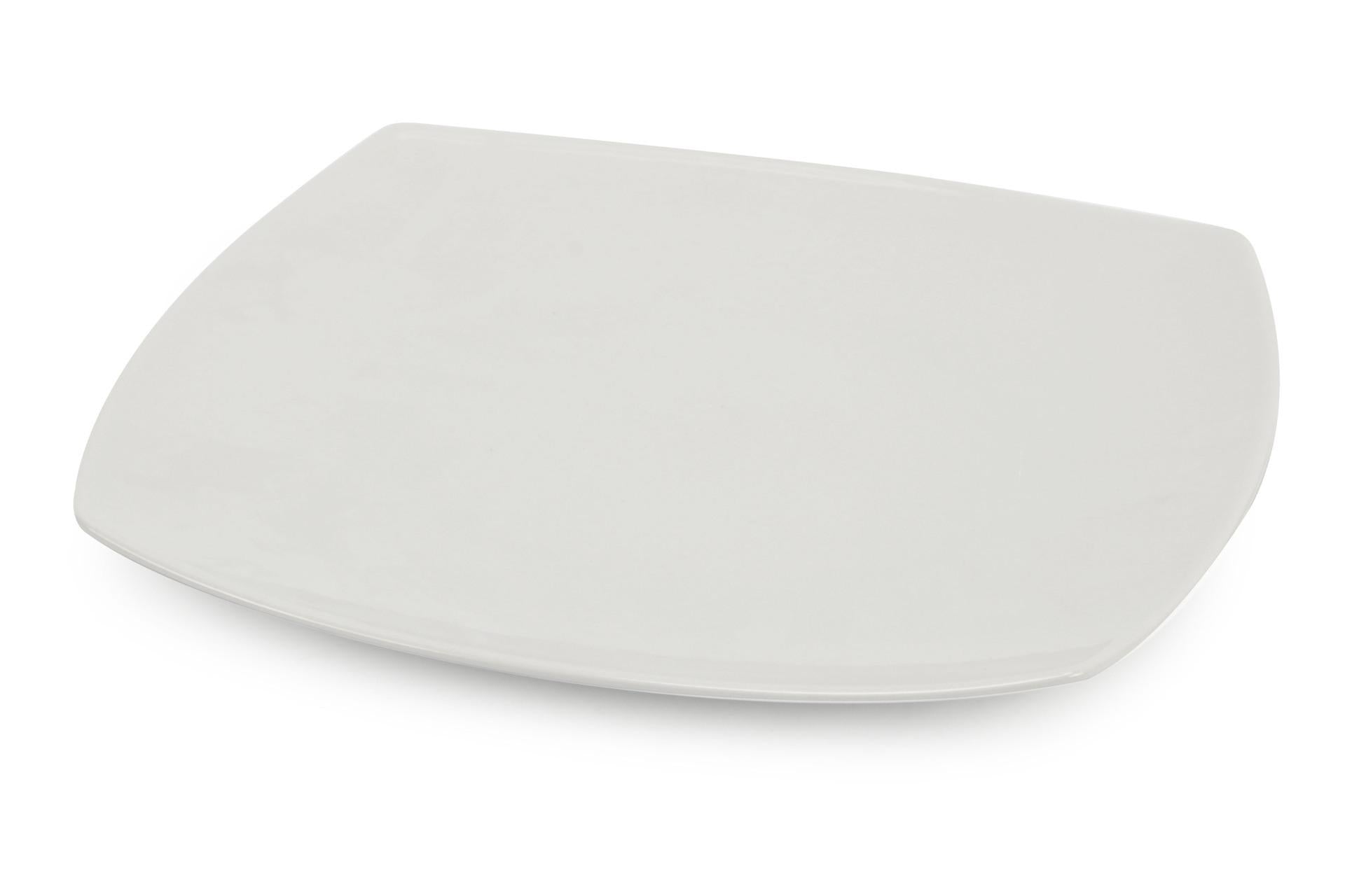 Saturnia Tokio Piatto Portata Quadro 31 cm In Porcellana - Set 4 Pz