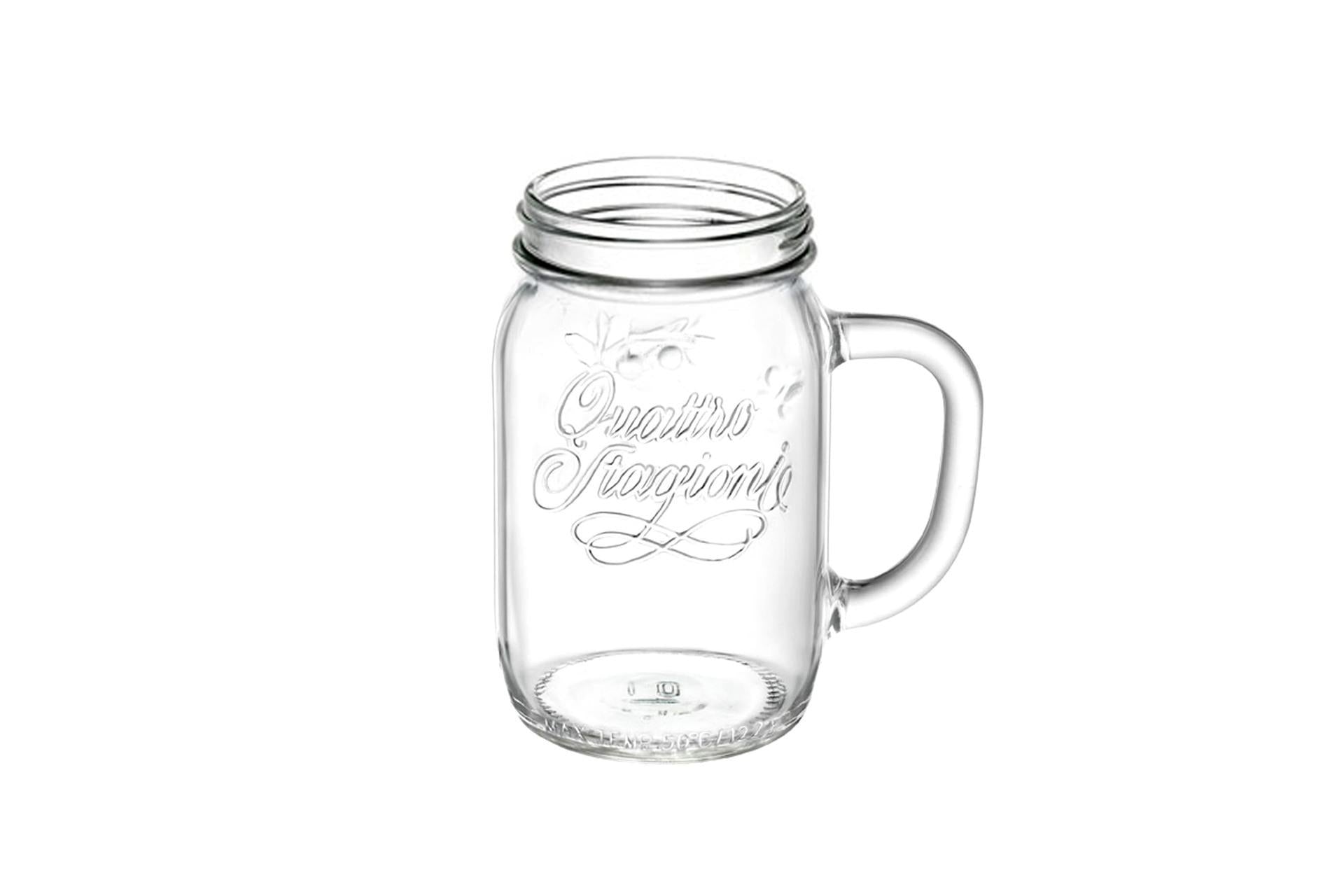 Bormioli Rocco Quattro Stagioni Vaso Con Manico 415 ml - Senza Capsula - Set 12 Pz