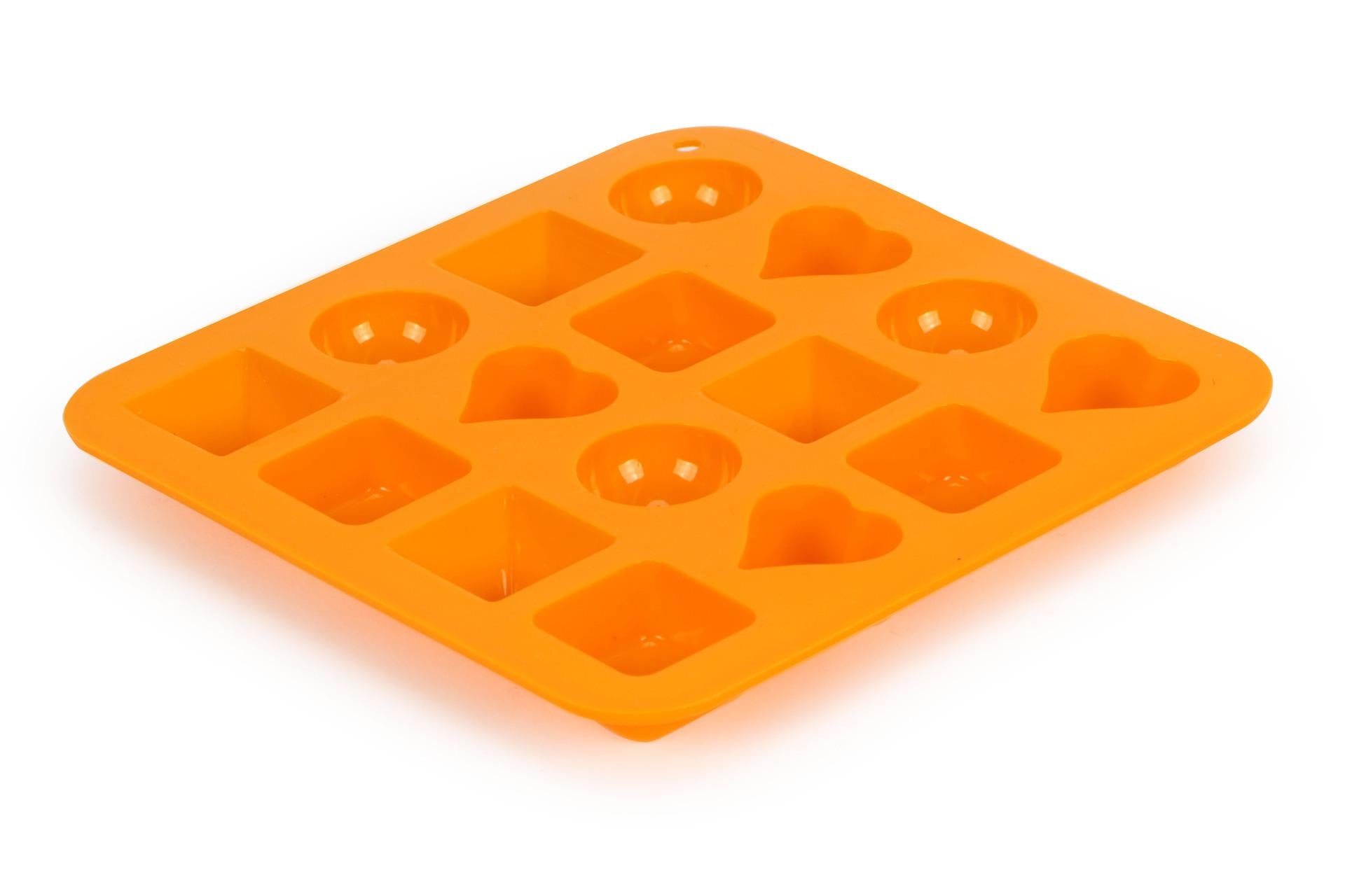 Ghidini Cipriano Stampo Silicone per Cioccolatini e Ghiaccioli Arancione - Modello 1465