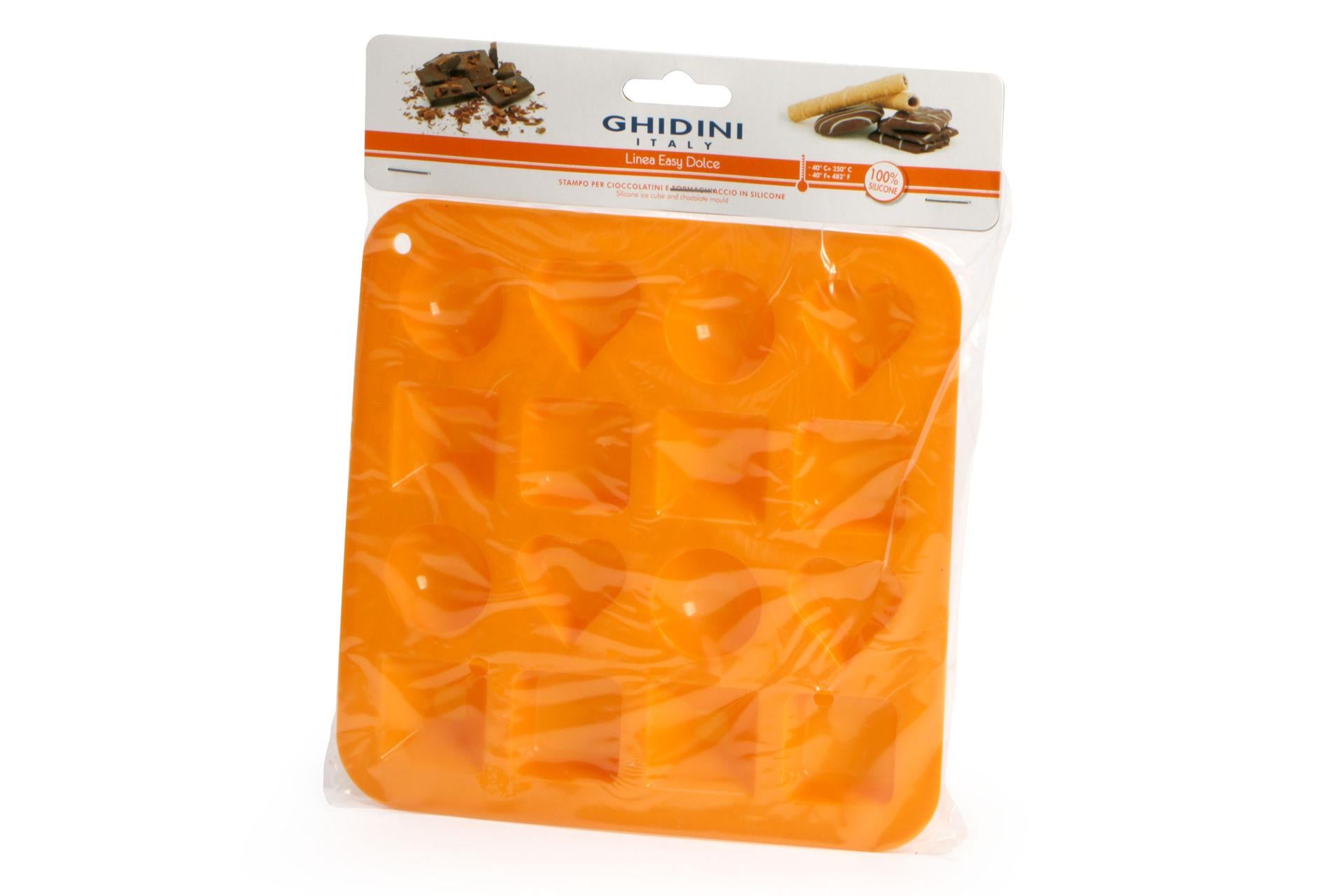 Ghidini Cipriano Stampo Silicone per Cioccolatini e Ghiaccioli Arancione - Modello 1465 3