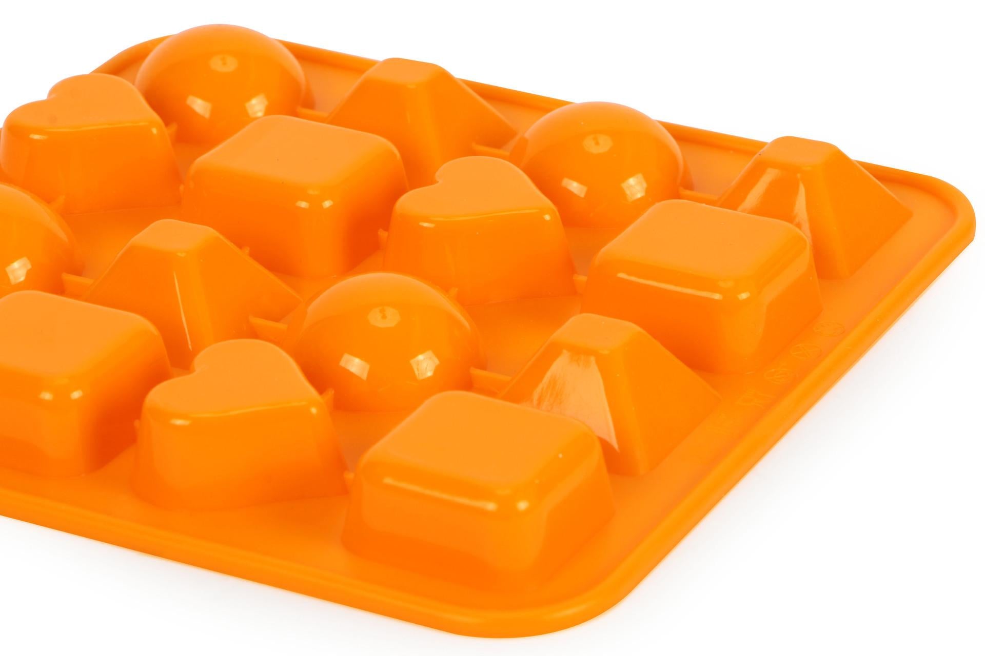 Ghidini Cipriano Stampo Silicone per Cioccolatini e Ghiaccioli Arancione - Modello 1465 4