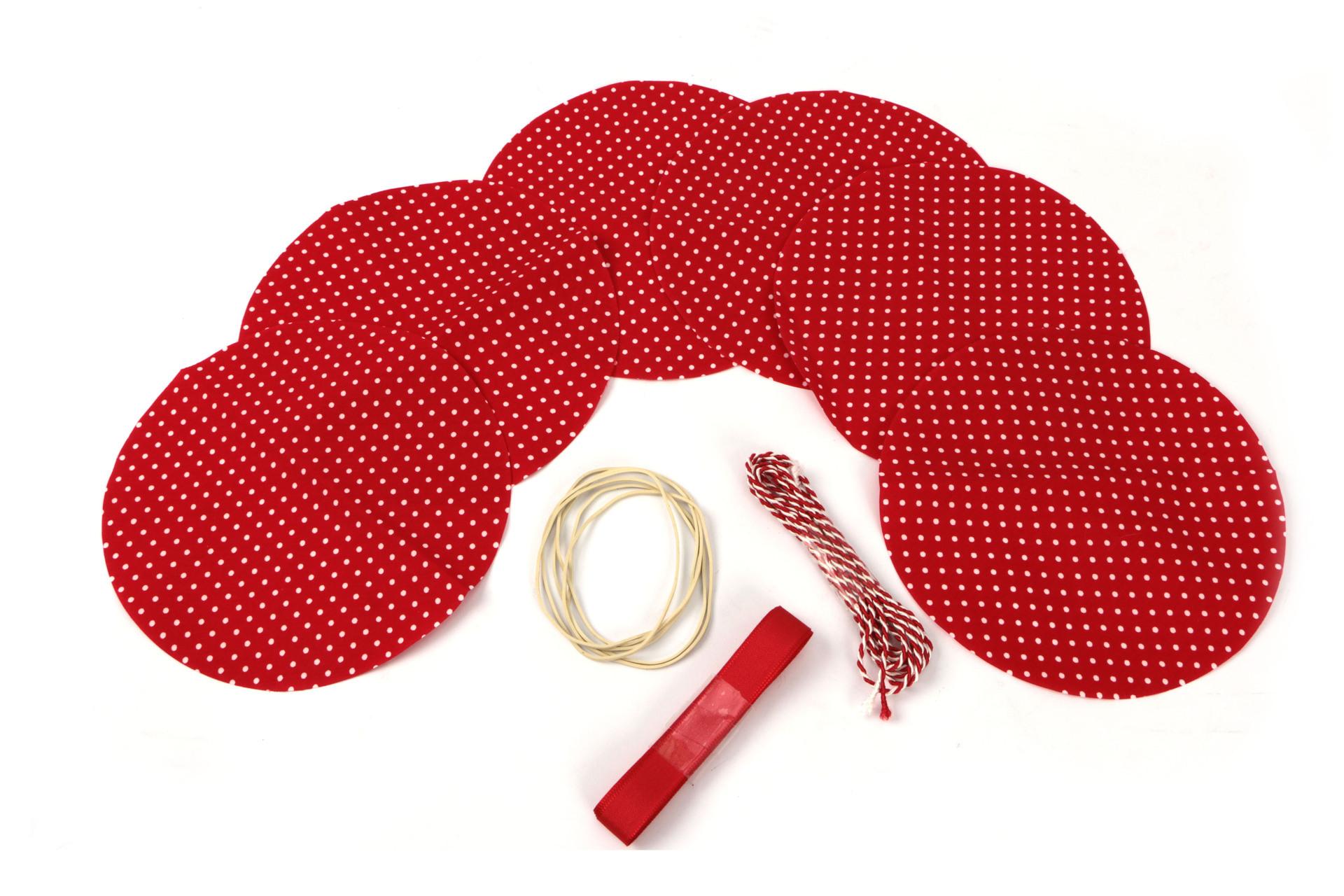 Il Casale Confezione Cuffiette Accessori Regalo per Tappi Ø66 mm - Linea Barattoli e Accessori in Vetro per Conservazione