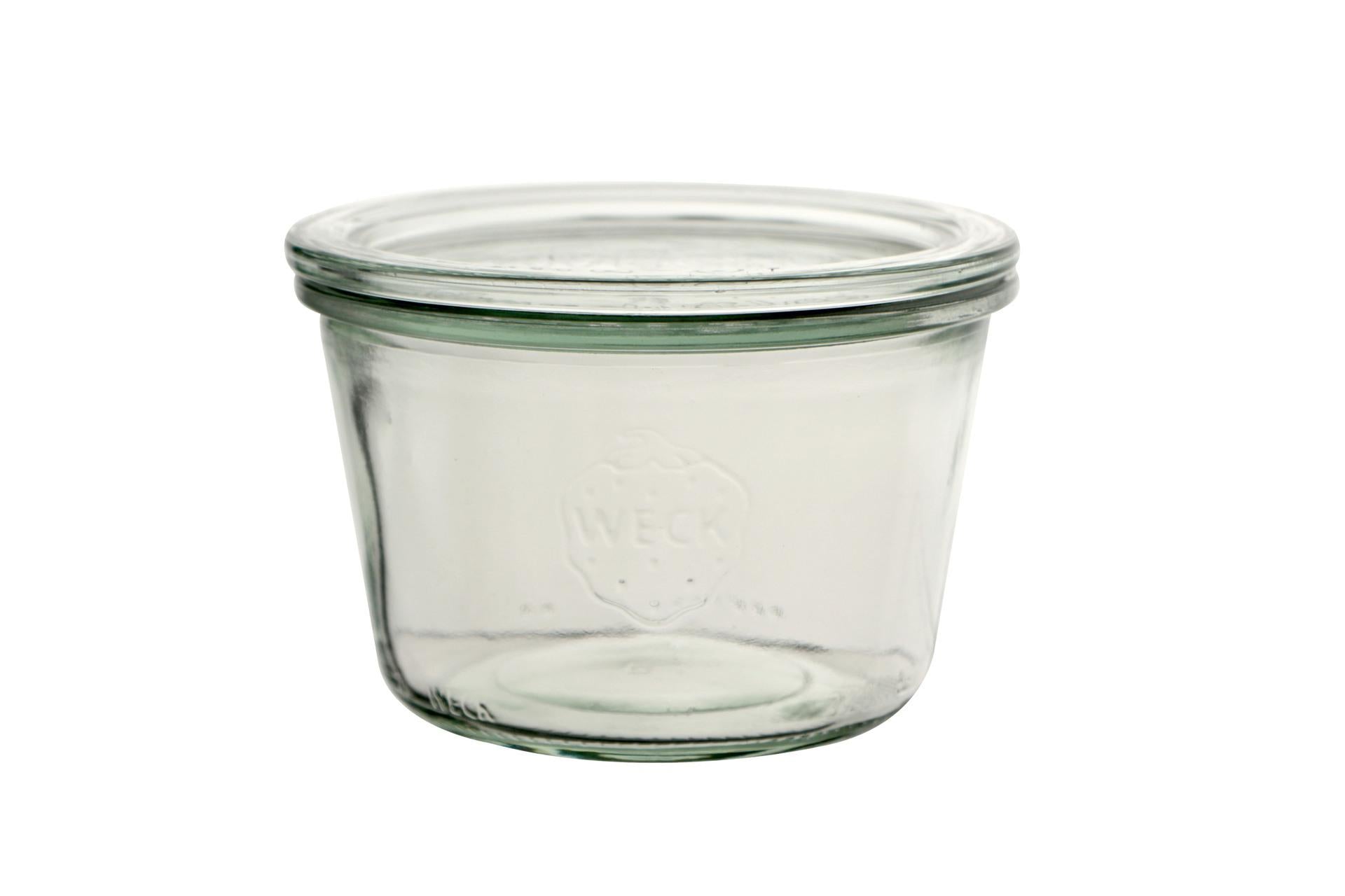 Weck Vasetti Cilindrici 370 ml - Set di 6 Con Coperchio Ø100 mm Per Conserve e Vaso-Cottura