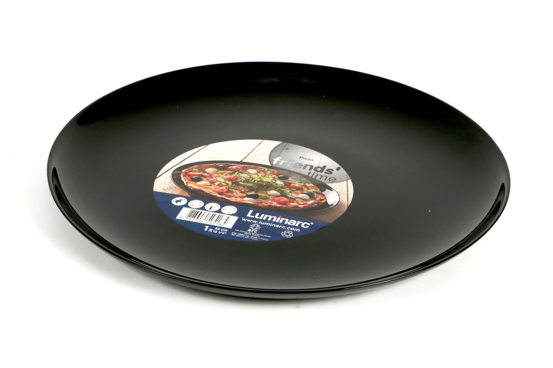 Arcoroc Evolution Black Piatto Pizza-Portata Ø32 cm - Resistente agli Shock Termici - Set 6 Pz