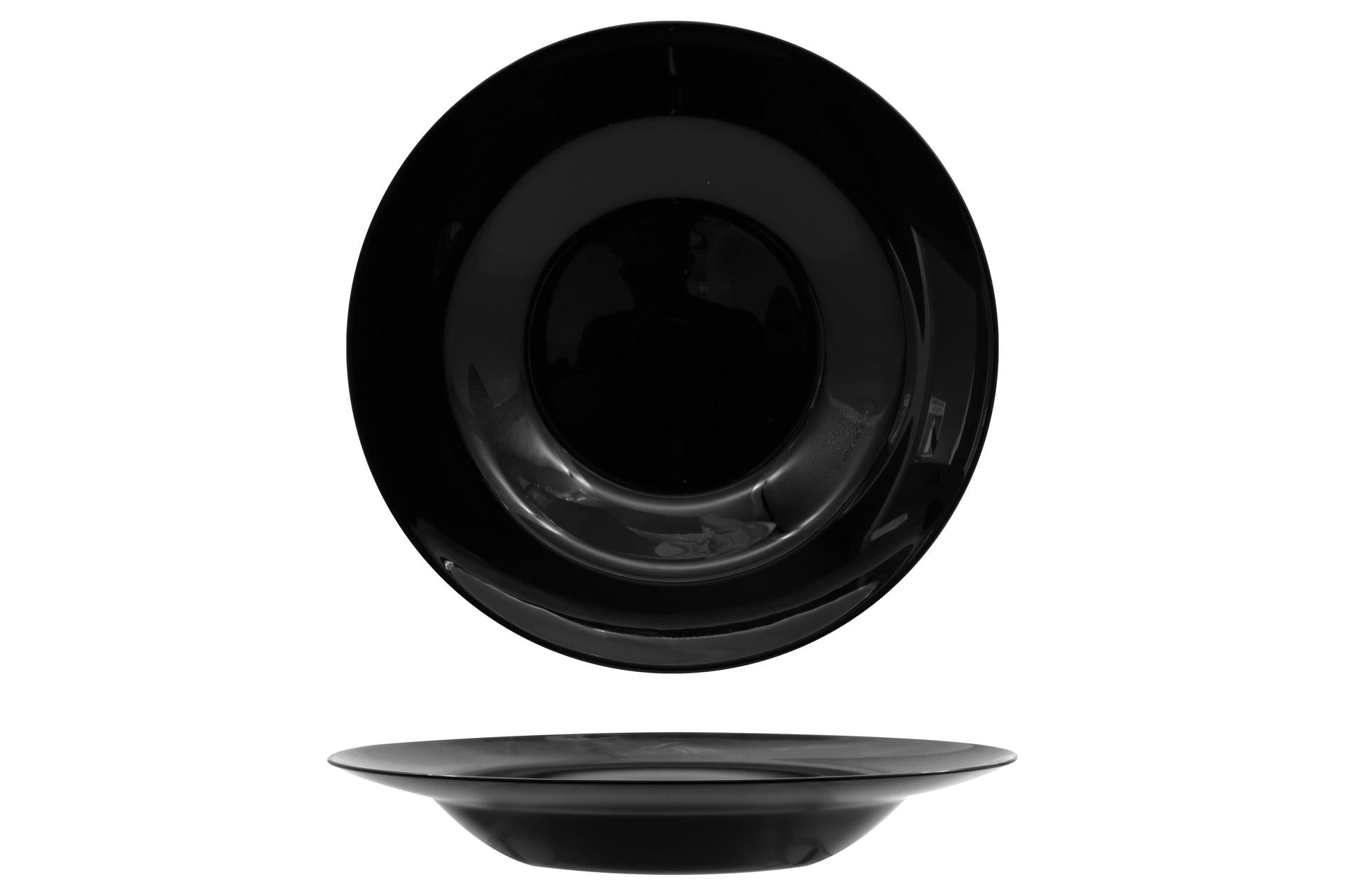 Arcoroc Evolution Black Piatto Pasta Ø28.6 cm - Resistente agli Shock Termici - Set 6 Pz