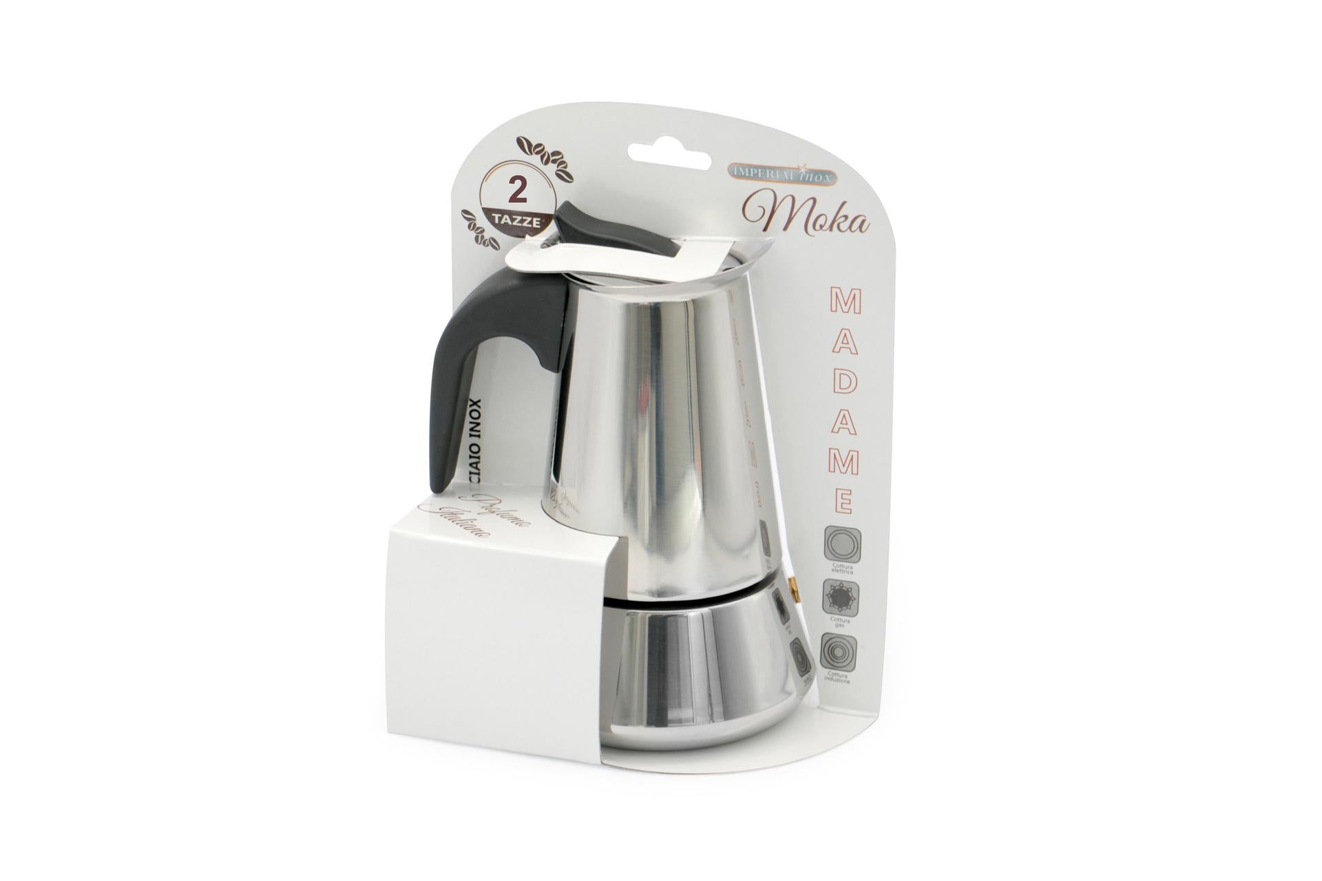 Import Cottura Madame Caffettiera Inox 2 Tazze SSC-02 In Acciaio Inox 5