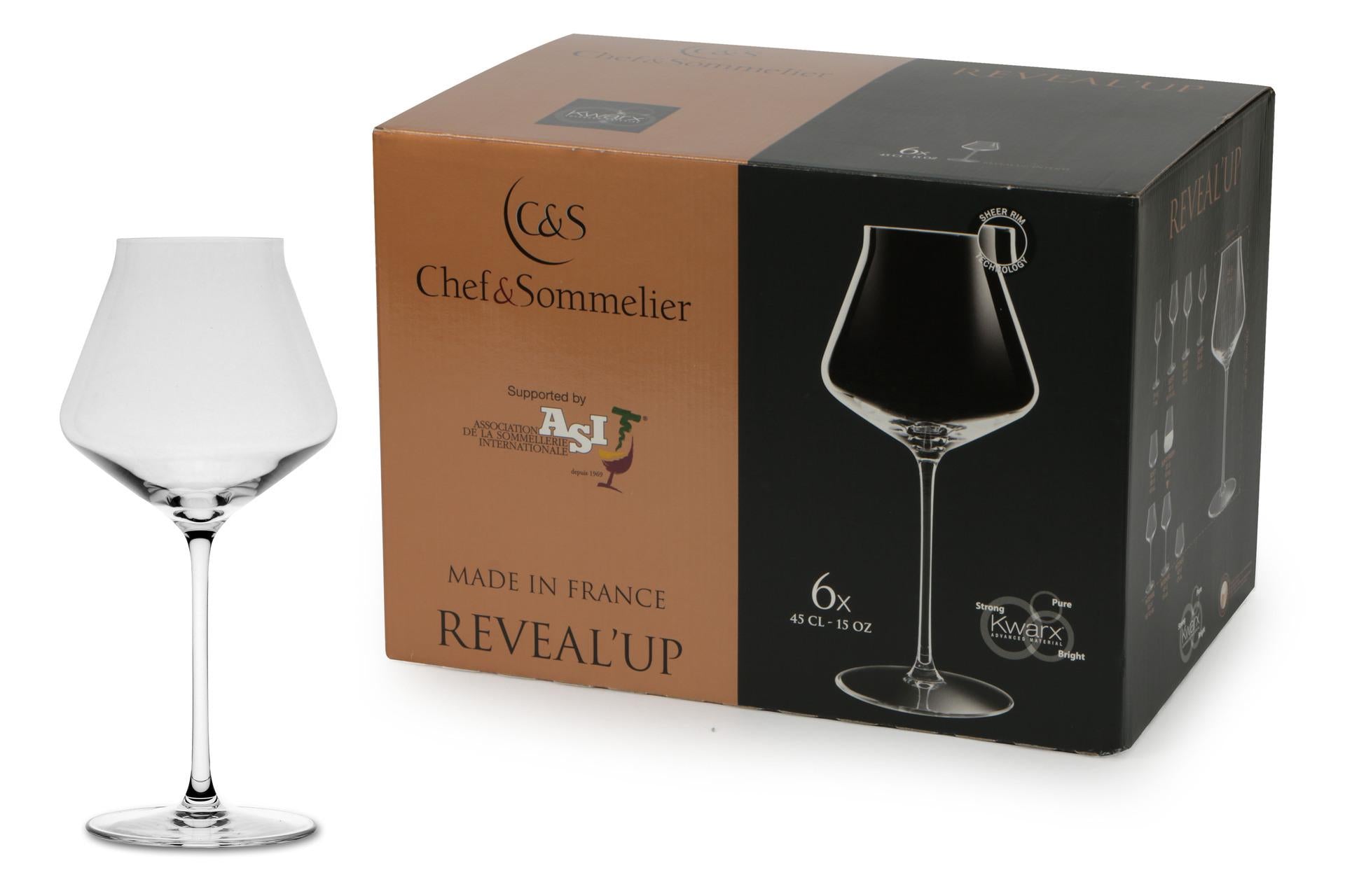 Arcoroc Reveal Up Calice Soffiato Intense 45 cl - Linea Elegante per Servizio Vino al Bicchiere - Set 6 Pz
