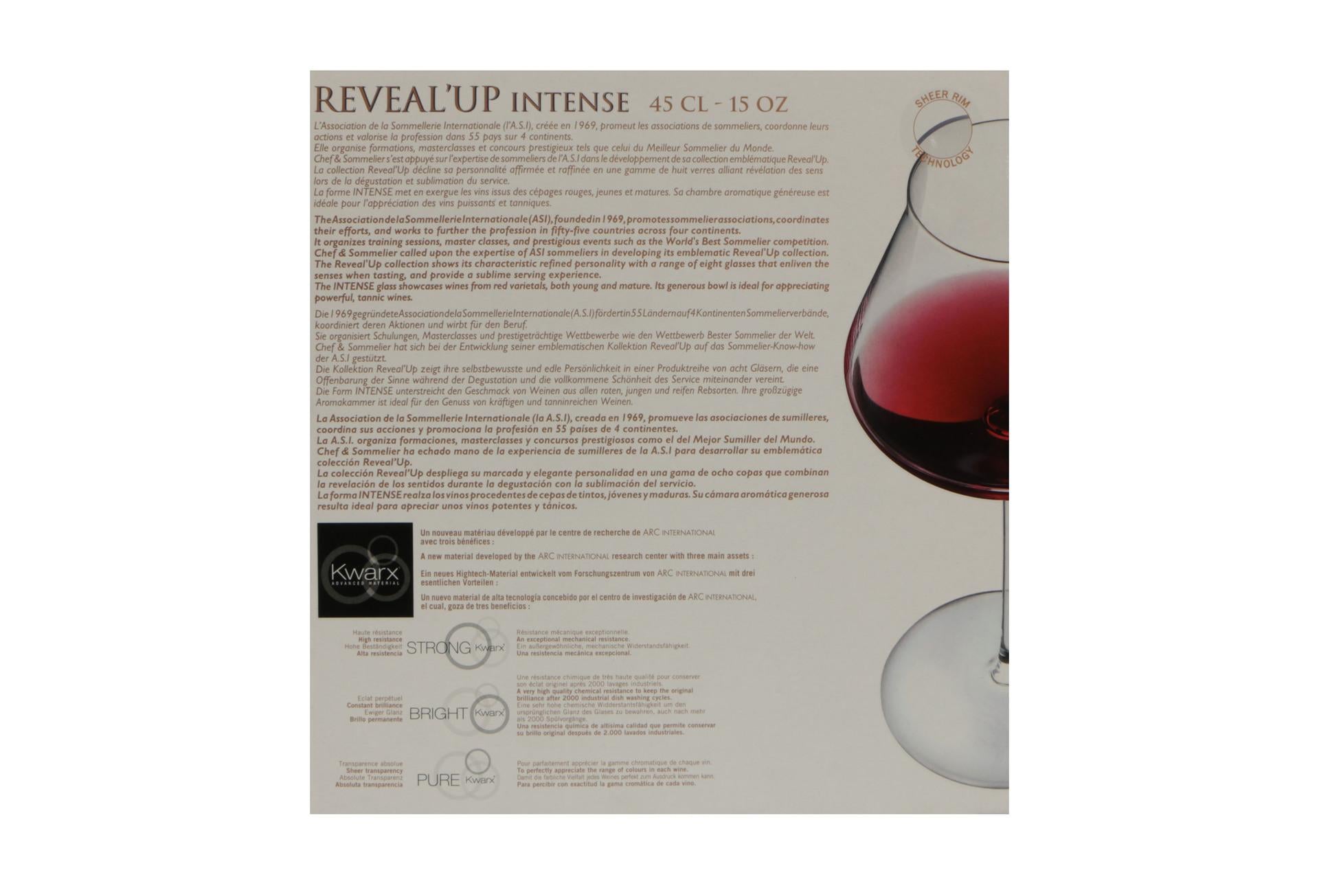 Arcoroc Reveal Up Calice Soffiato Intense 45 cl - Linea Elegante per Servizio Vino al Bicchiere - Set 6 Pz 8