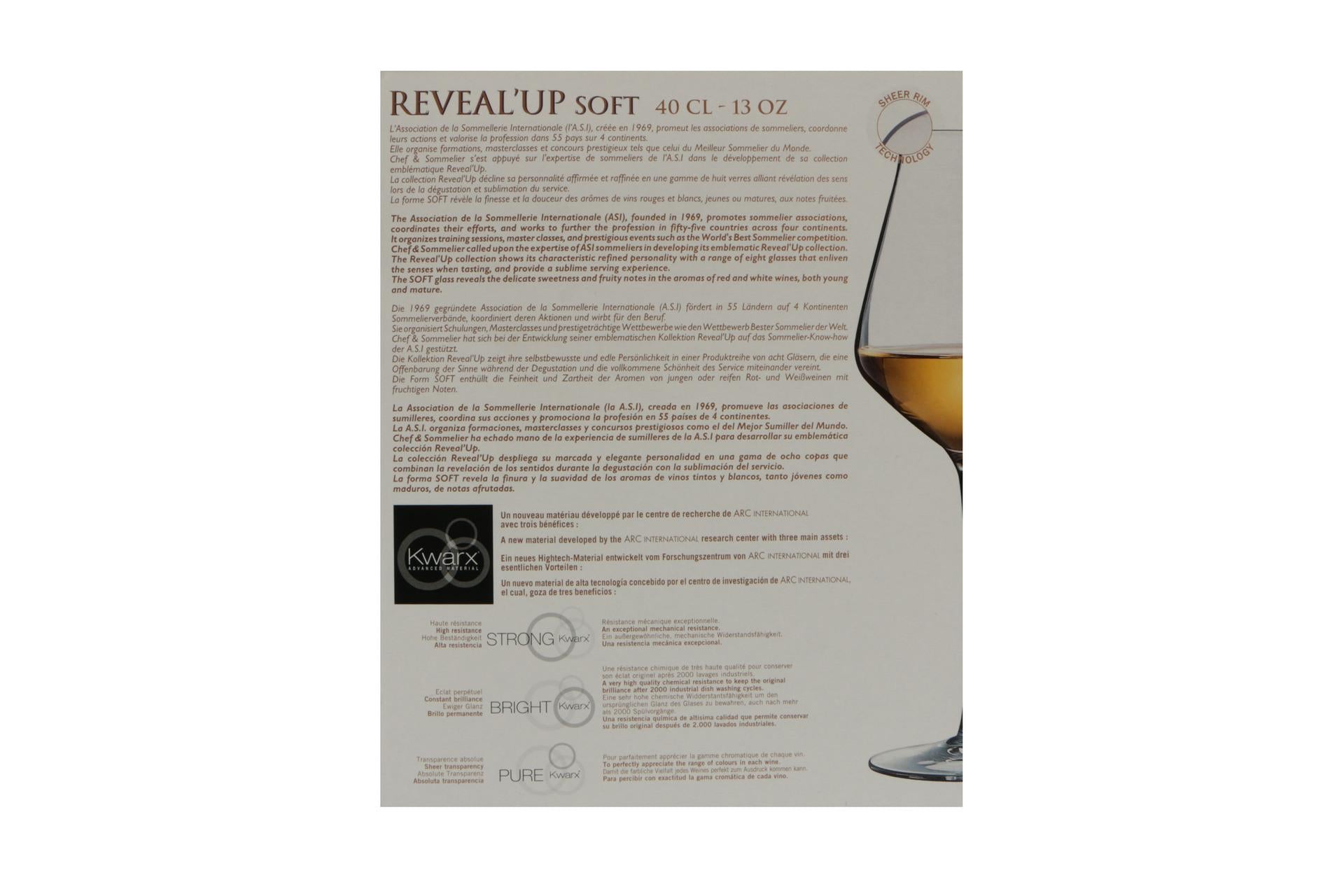 Arcoroc Reveal Up Calice Vetro Soffiato 40 cl - Linea Elegante per Servizio Vino al Bicchiere - Set 6 Pz 7