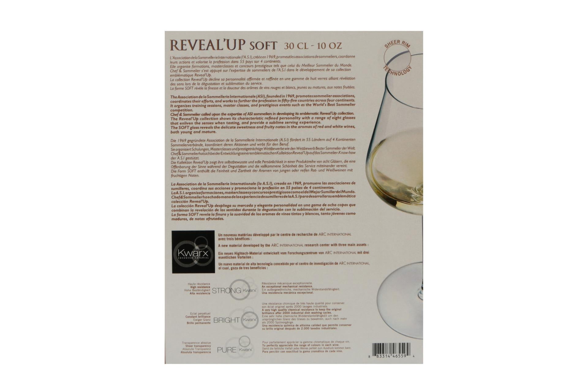 Arcoroc Reveal Up Calice Vino Soft 30 cl - Linea Elegante per Servizio Vino al Bicchiere - Set 6 Pz 8