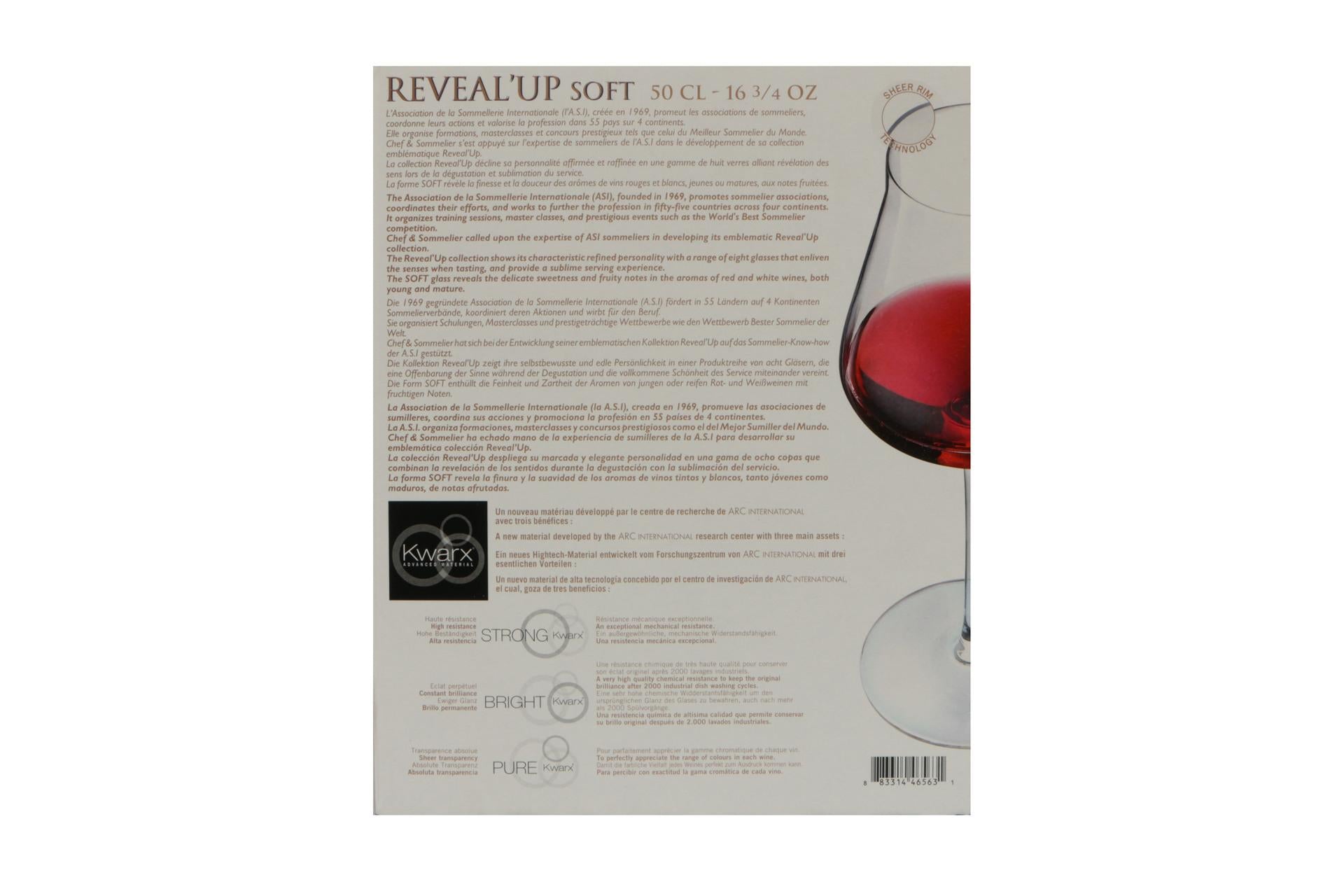Arcoroc Reveal Up Calice Vino Soft 50 cl - Linea Elegante per Servizio Vino al Bicchiere - Set 6 Pz 8