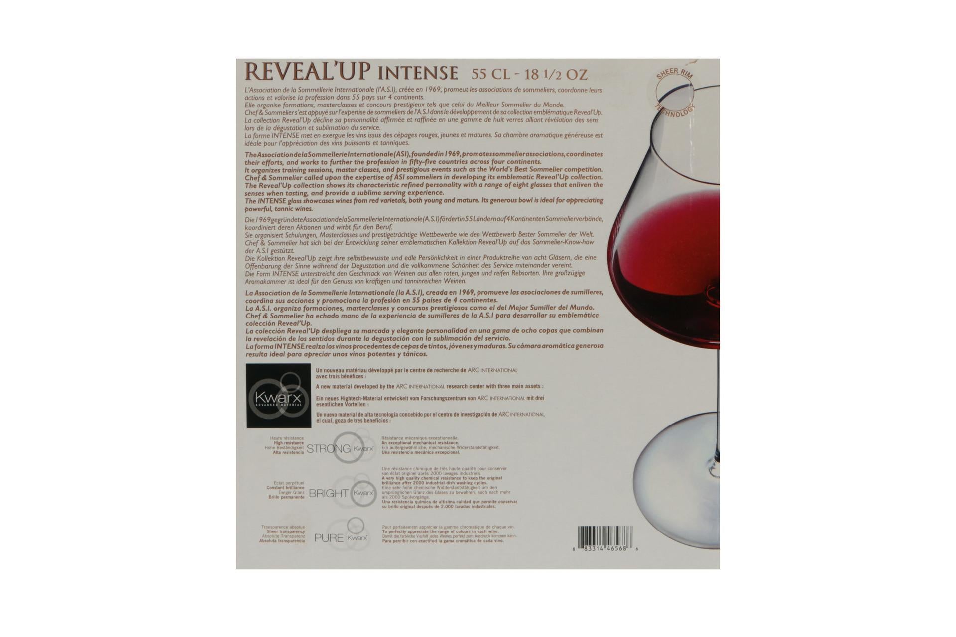 Arcoroc Reveal Up Calice Vino Intense 55 cl - Linea Elegante per Servizio Vino al Bicchiere - Set 6 Pz 8