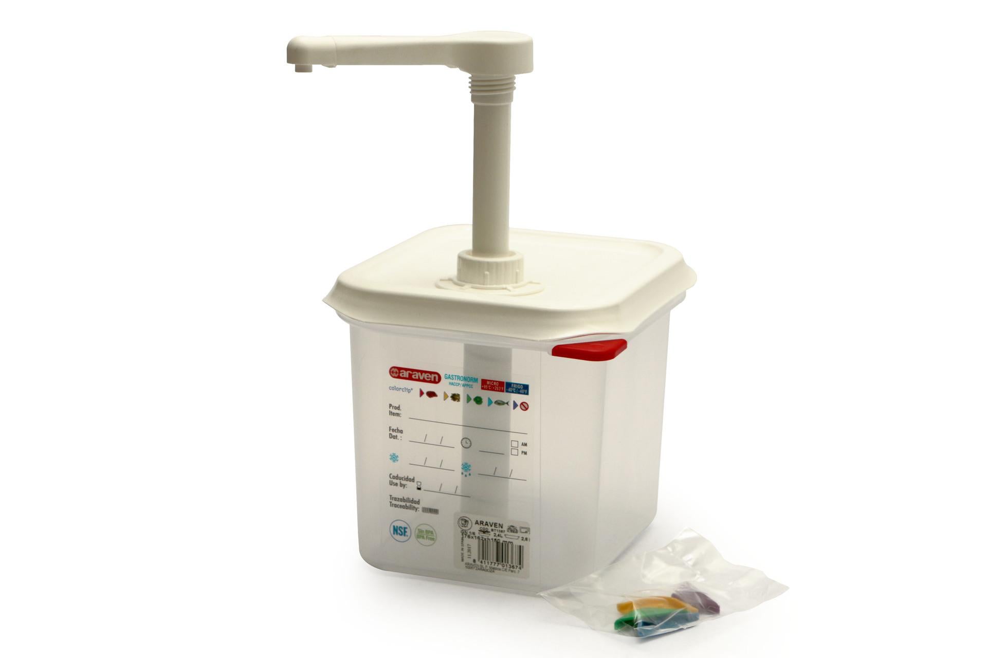 Araven Dosatore per Salsa Gastronorm 1.6 Lt - Dispensatore per Condimenti e Sciroppi