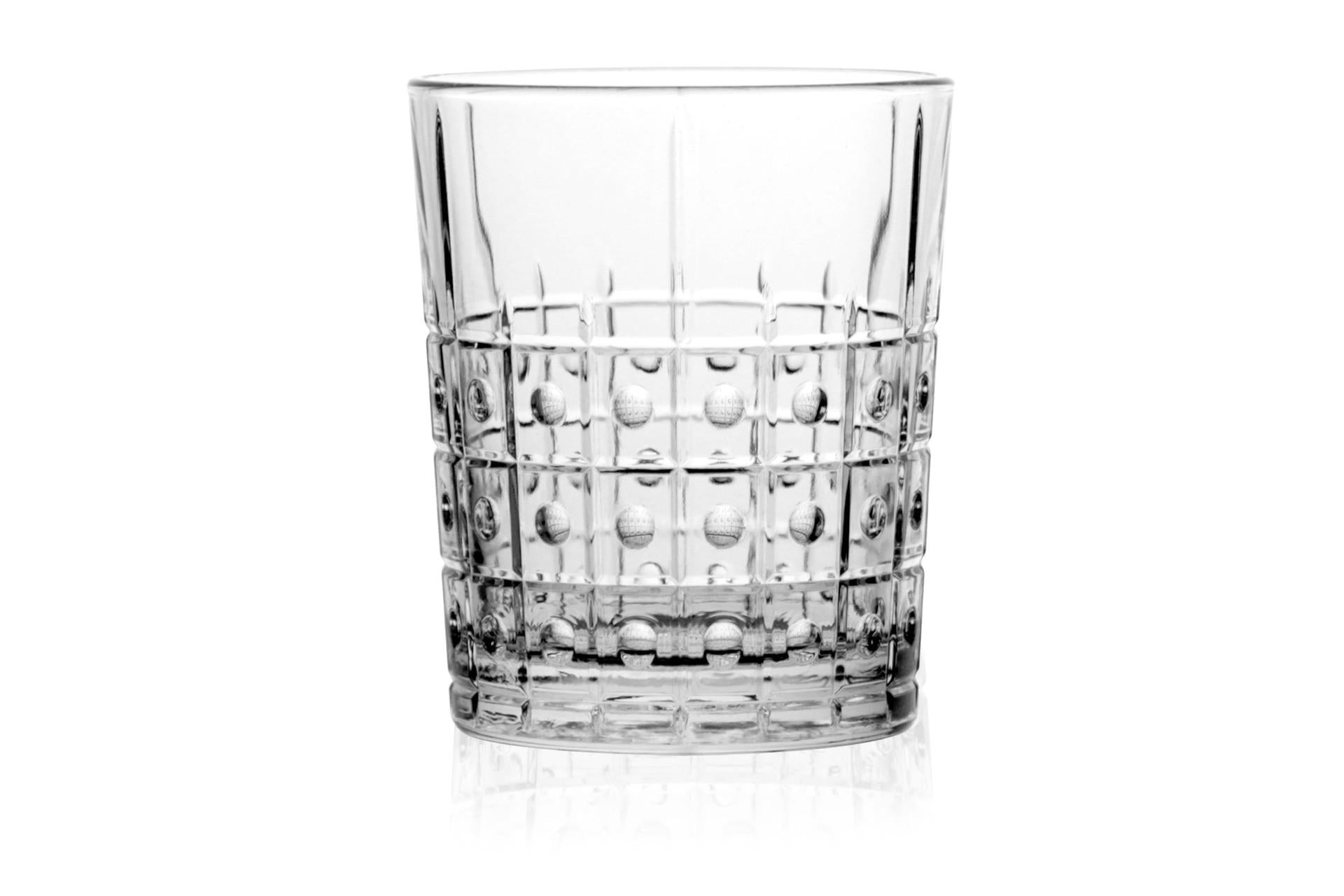 Bormioli Rocco Este Bicchiere DOF 39 cl - Design Italiano Con Linee e Motivi Geometrici - Set 6 Pz