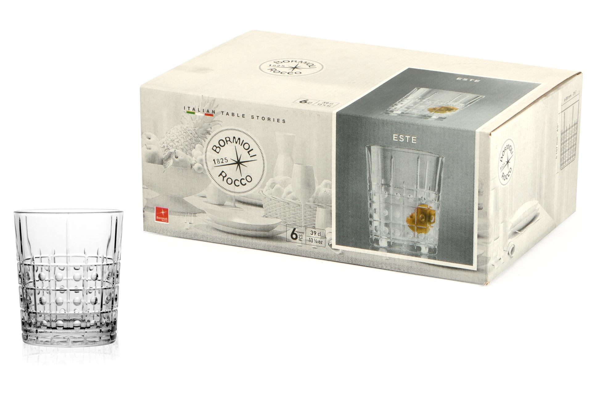 Bormioli Rocco Este Bicchiere DOF 39 cl - Design Italiano Con Linee e Motivi Geometrici - Set 6 Pz 3