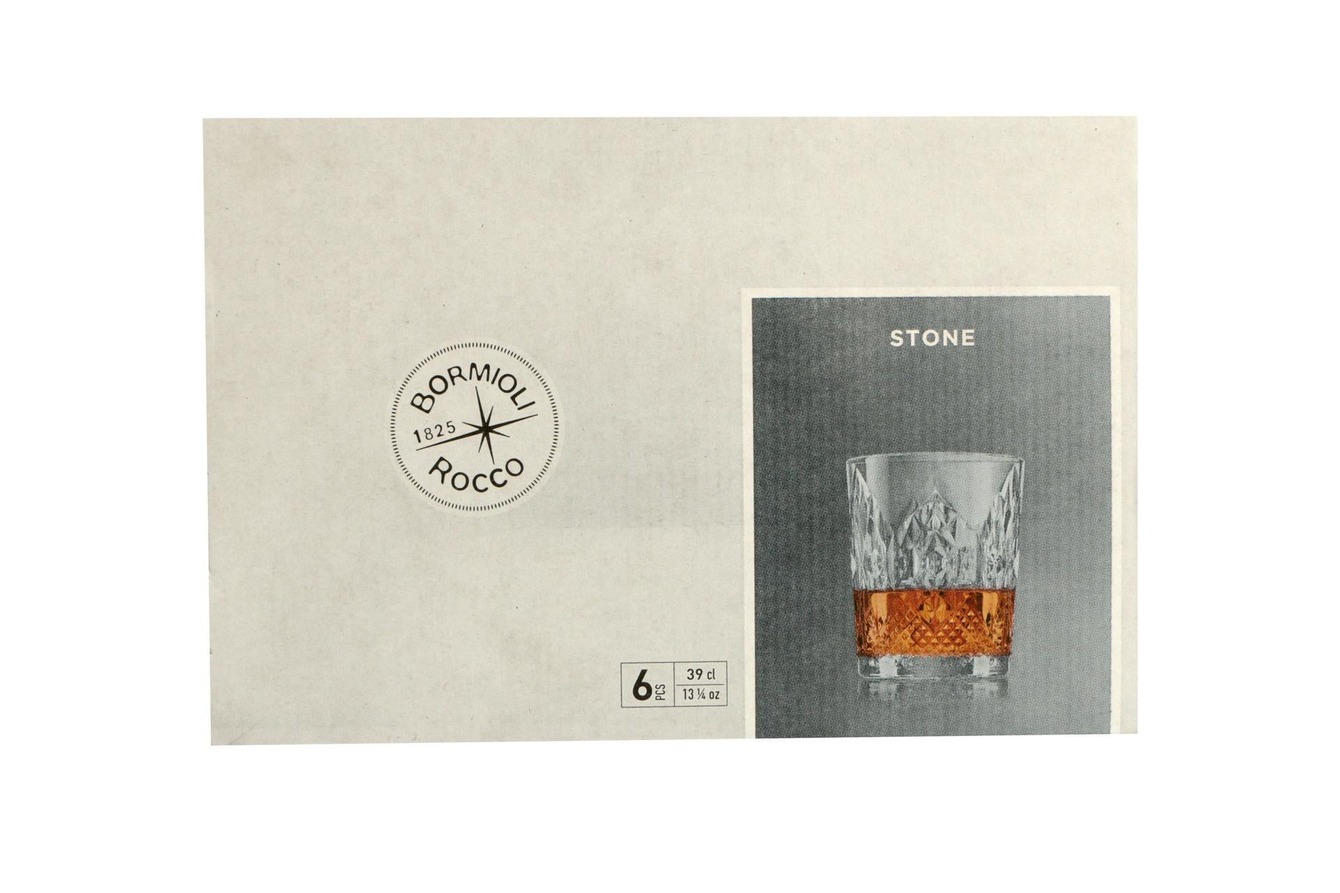Bormioli Rocco Stone Bicchiere DOF 39 cl - Design Italiano Anni '30 Intagliato - Set 6 Pz 5