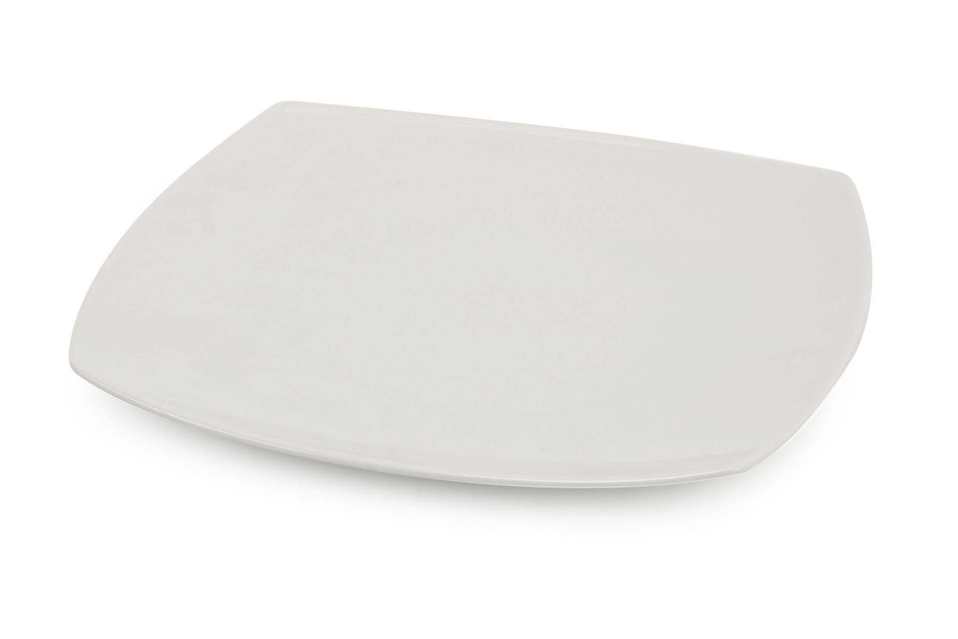 Saturnia Tokio Piatto Piano Quadro 24 cm - Porcellana da Tavola - Set 6 Pz