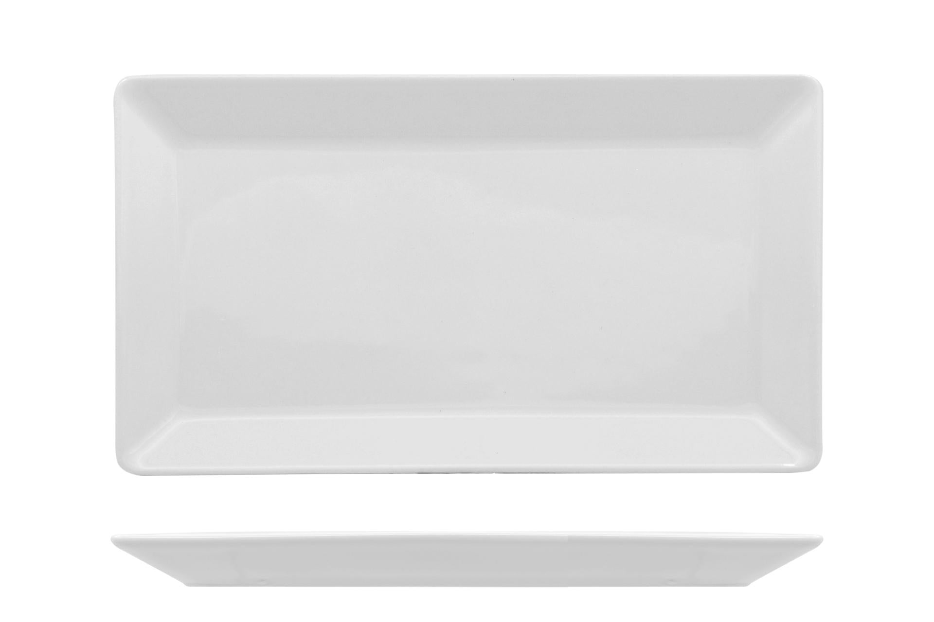 Saturnia Kimi Piatto Rettangolare 29 x 17.5 cm - Design Geometrico Minimalista Ispirazione Orientale - Set 6 Pz