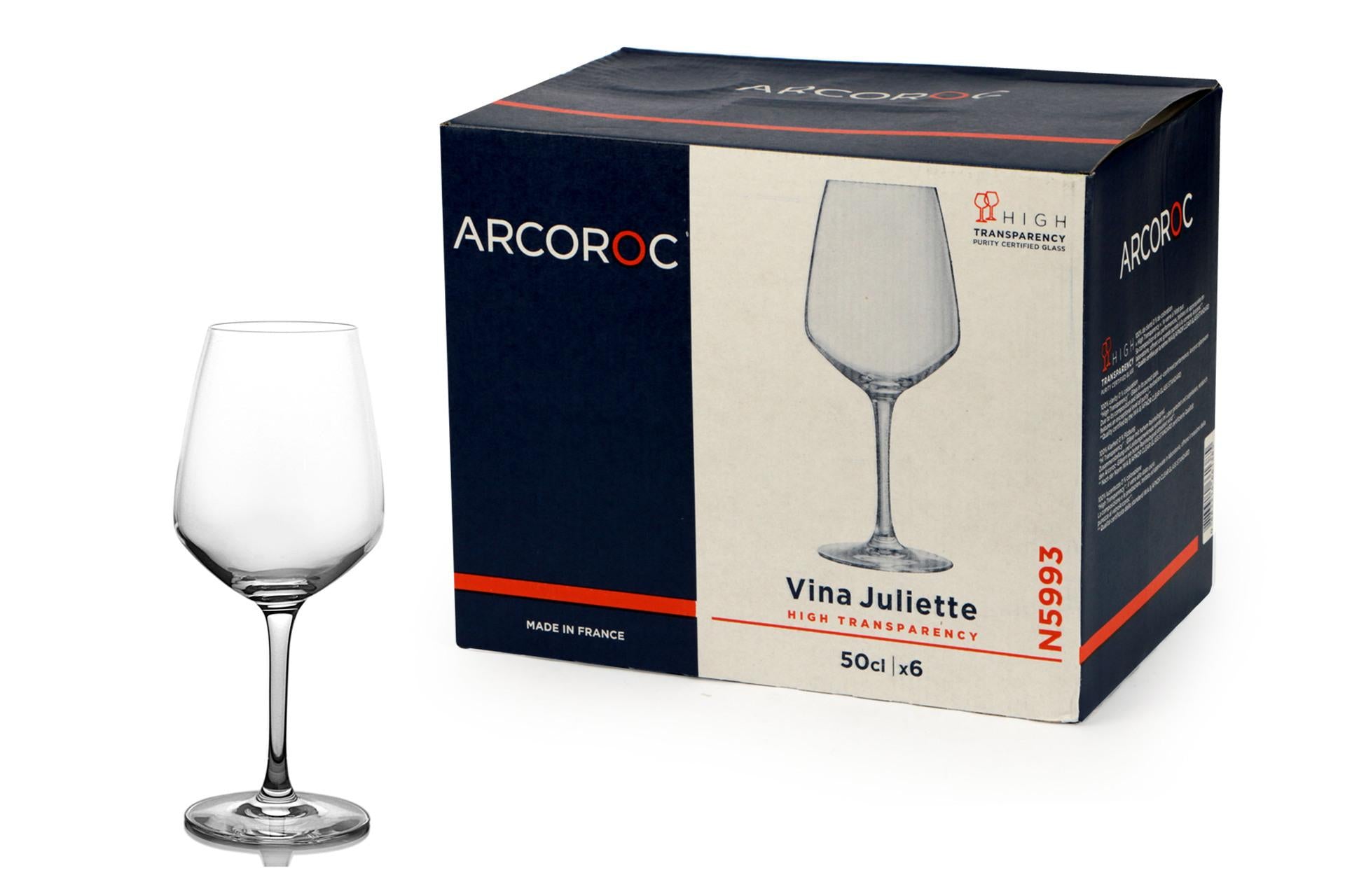 Arcoroc Juliette Set 6 Calici 50 cl - H 217 mm Ø 92 mm In Vetro Cristallino - Set 6 Pz 3