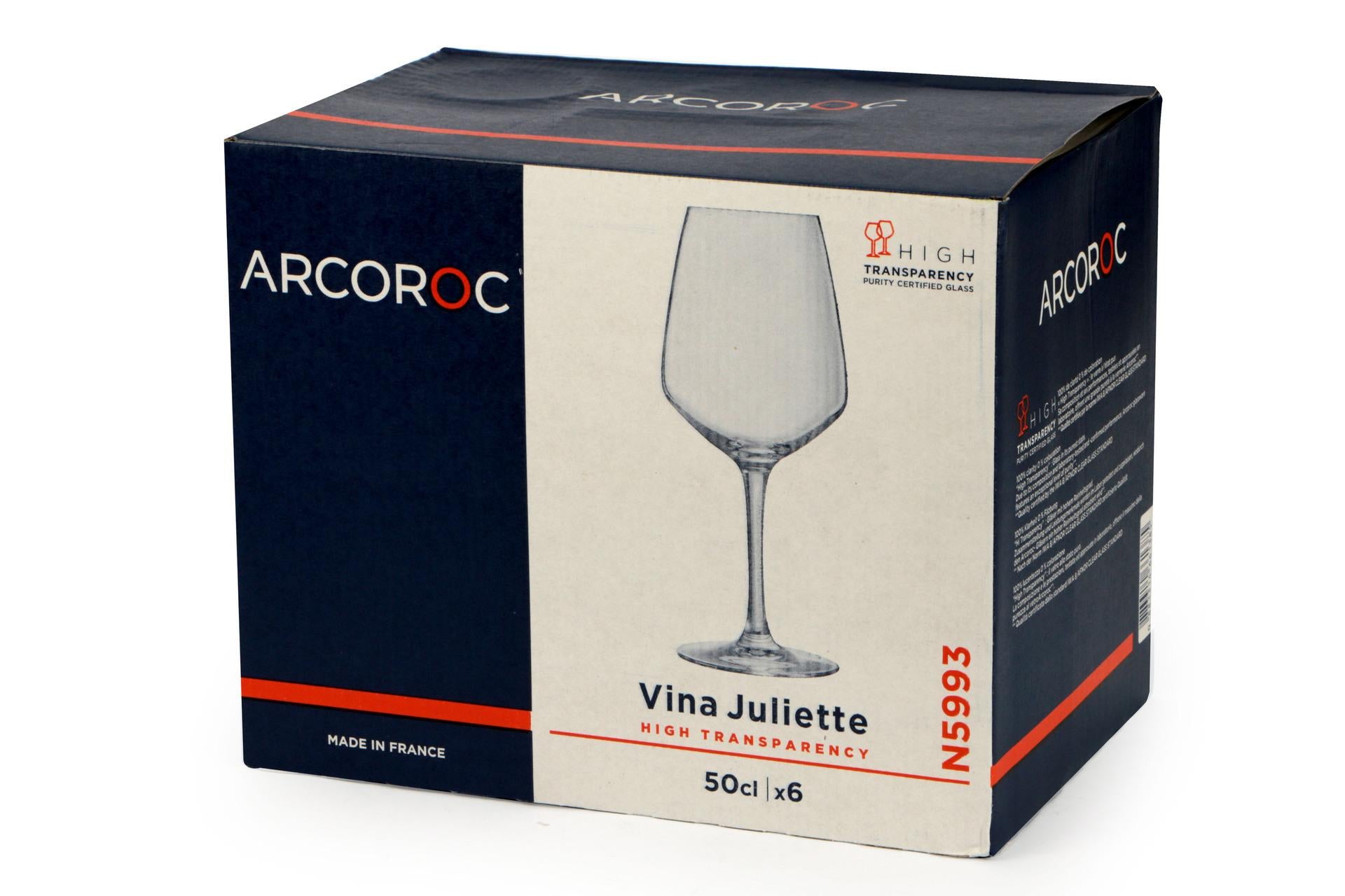 Arcoroc Juliette Set 6 Calici 50 cl - H 217 mm Ø 92 mm In Vetro Cristallino - Set 6 Pz 4