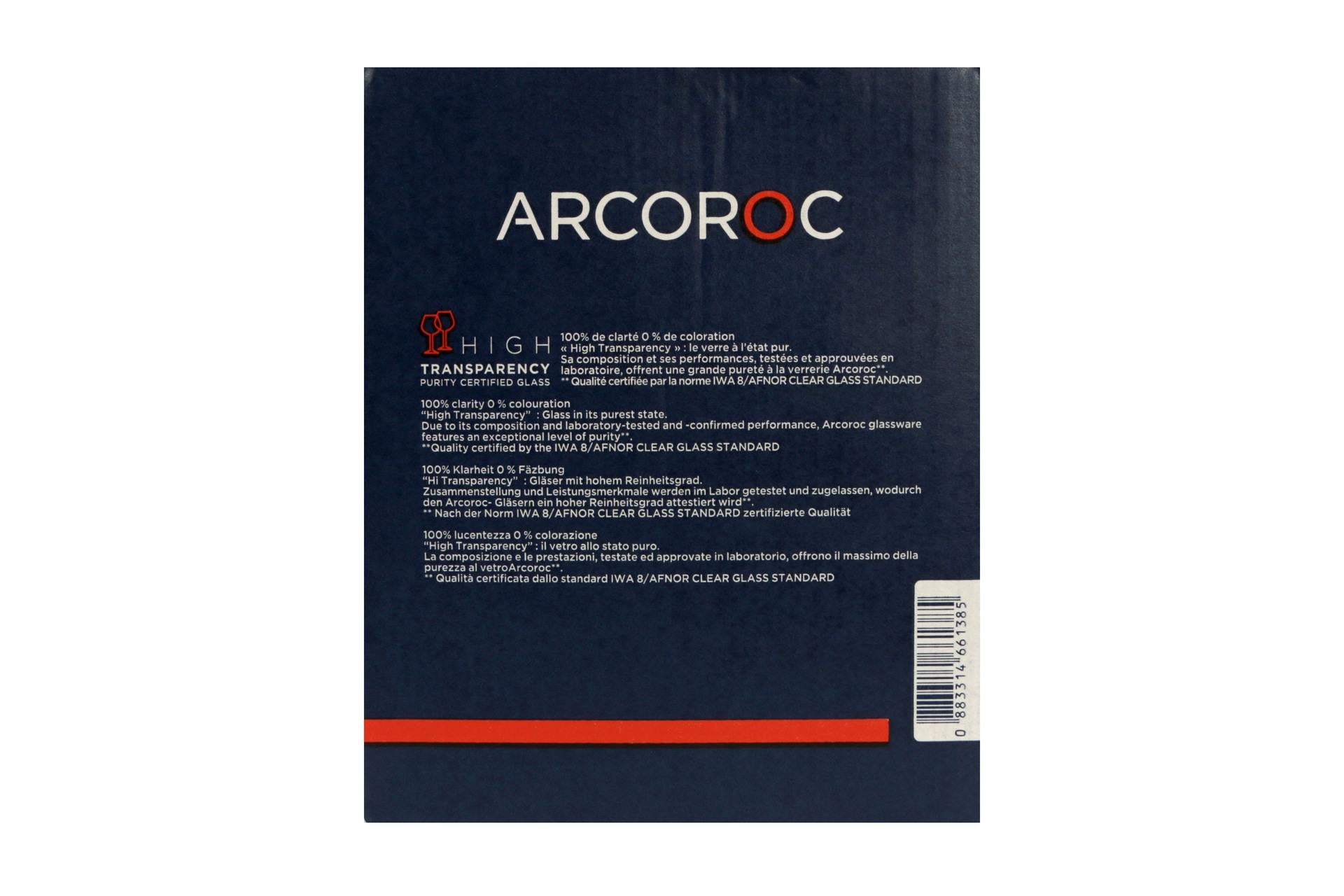 Arcoroc Juliette Set 6 Calici 50 cl - H 217 mm Ø 92 mm In Vetro Cristallino - Set 6 Pz 6