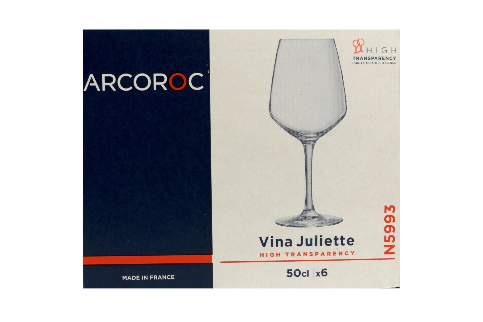 Arcoroc Juliette Set 6 Calici 50 cl - H 217 mm Ø 92 mm In Vetro Cristallino - Set 6 Pz 7