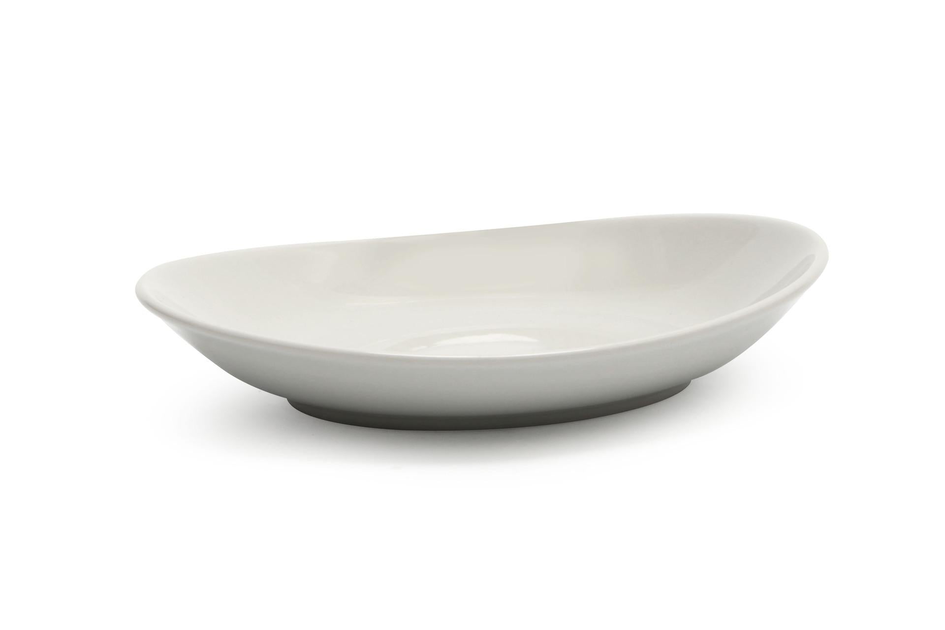 Saturnia Tivoli Bianco Piatto Gondola Ø21 cm - Porcellana da Tavola di Qualità - Set 12 Pz