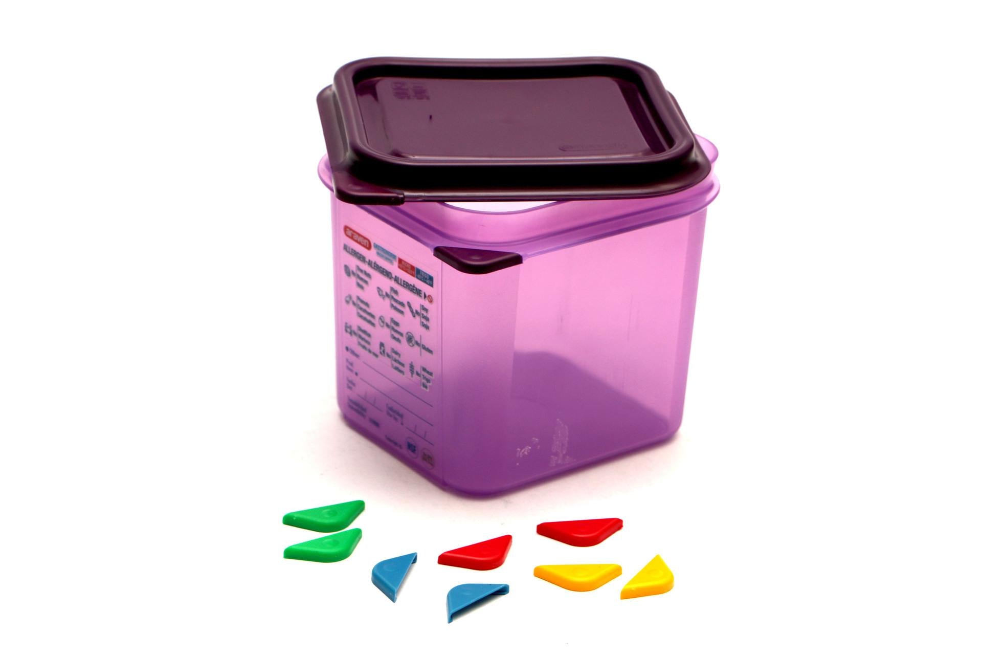 Araven Contenitore Ermetico Gastronorm 1.6 L - 17.6 x 16.2 x 15 cm Viola Per Allergeni