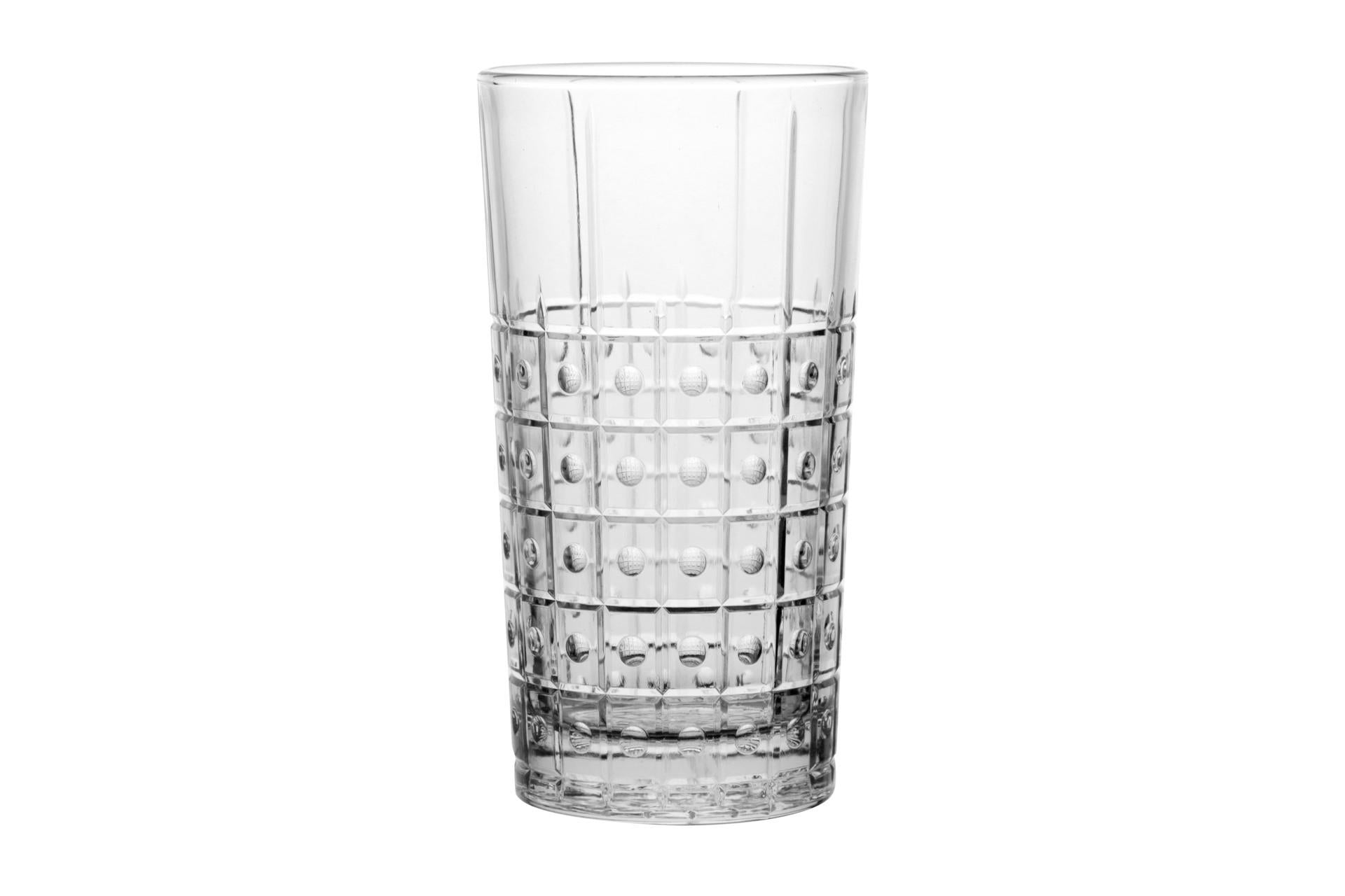 Bormioli Rocco Este Bicchiere Cooler 49 cl - Design Italiano Con Linee e Motivi Geometrici - Set 6 Pz