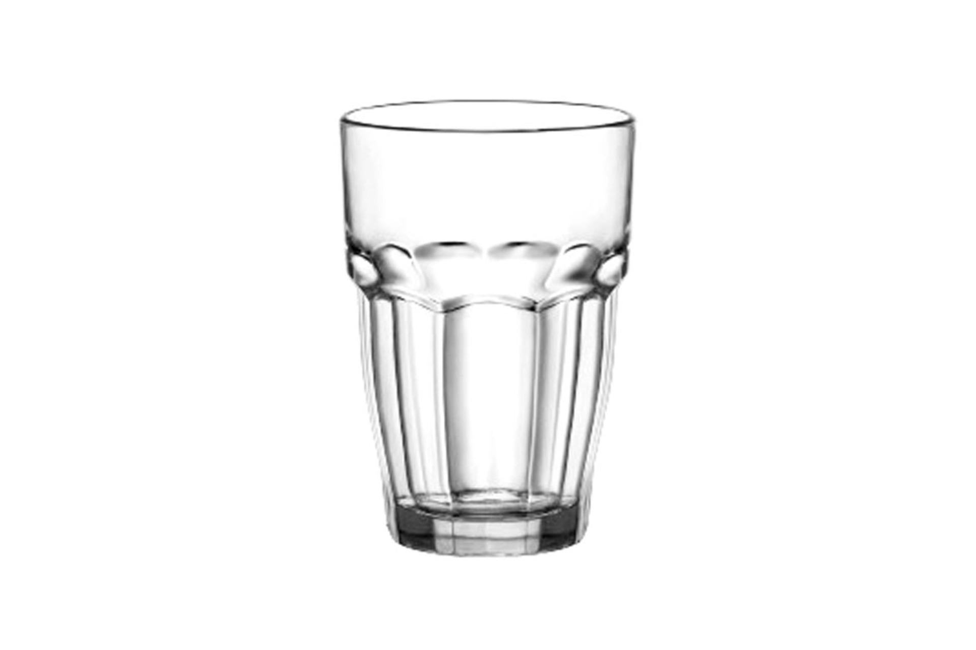 Bormioli Rocco Rock Bar Set 36 Bicchieri Long Drink 37 cl - Trasparenti e Impilabili - Set 36 Pz