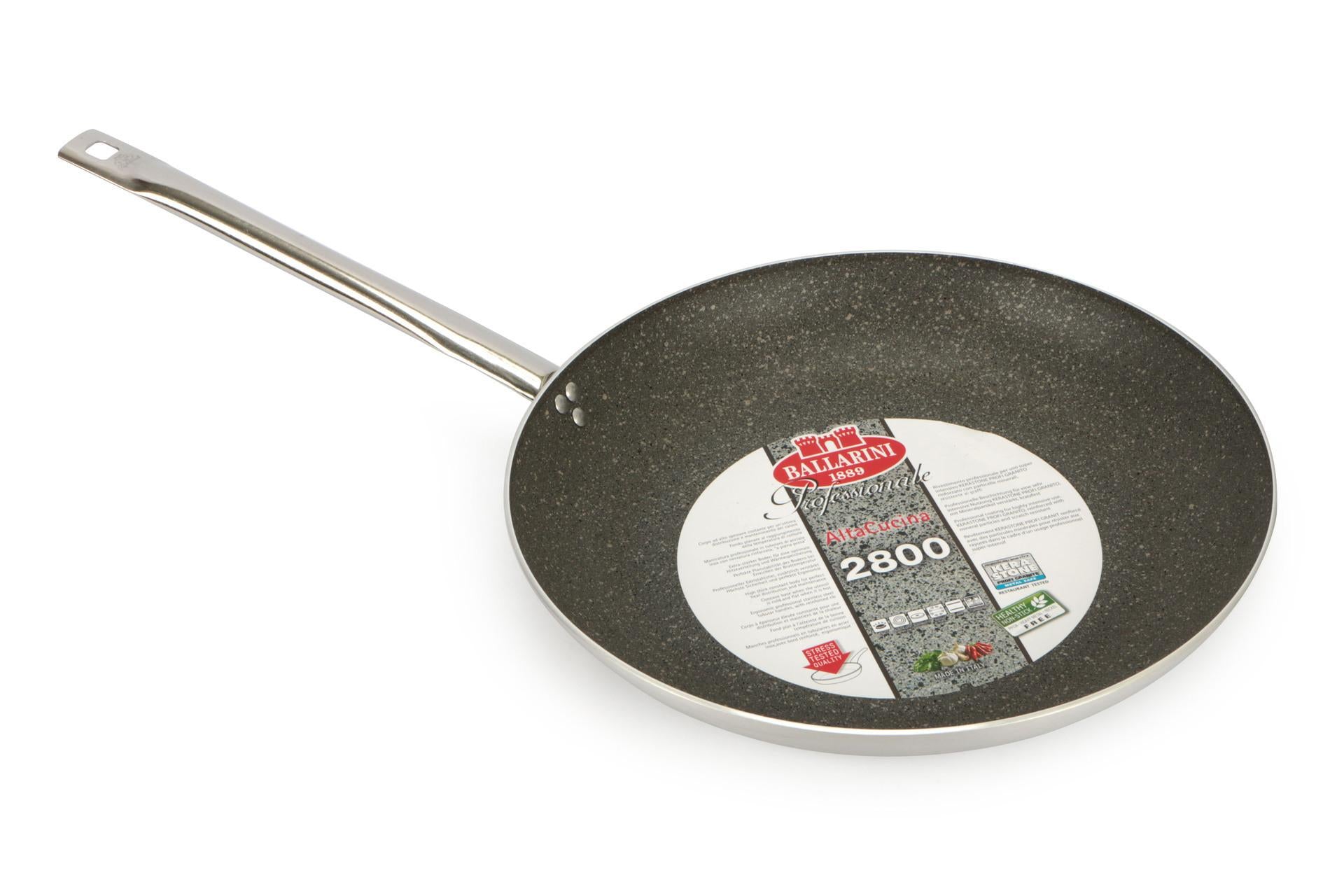 Ballarini Professionale Padella Svasata Bassa Ø40 cm - Kerastone Granite Antiaderente In Alluminio Satinato