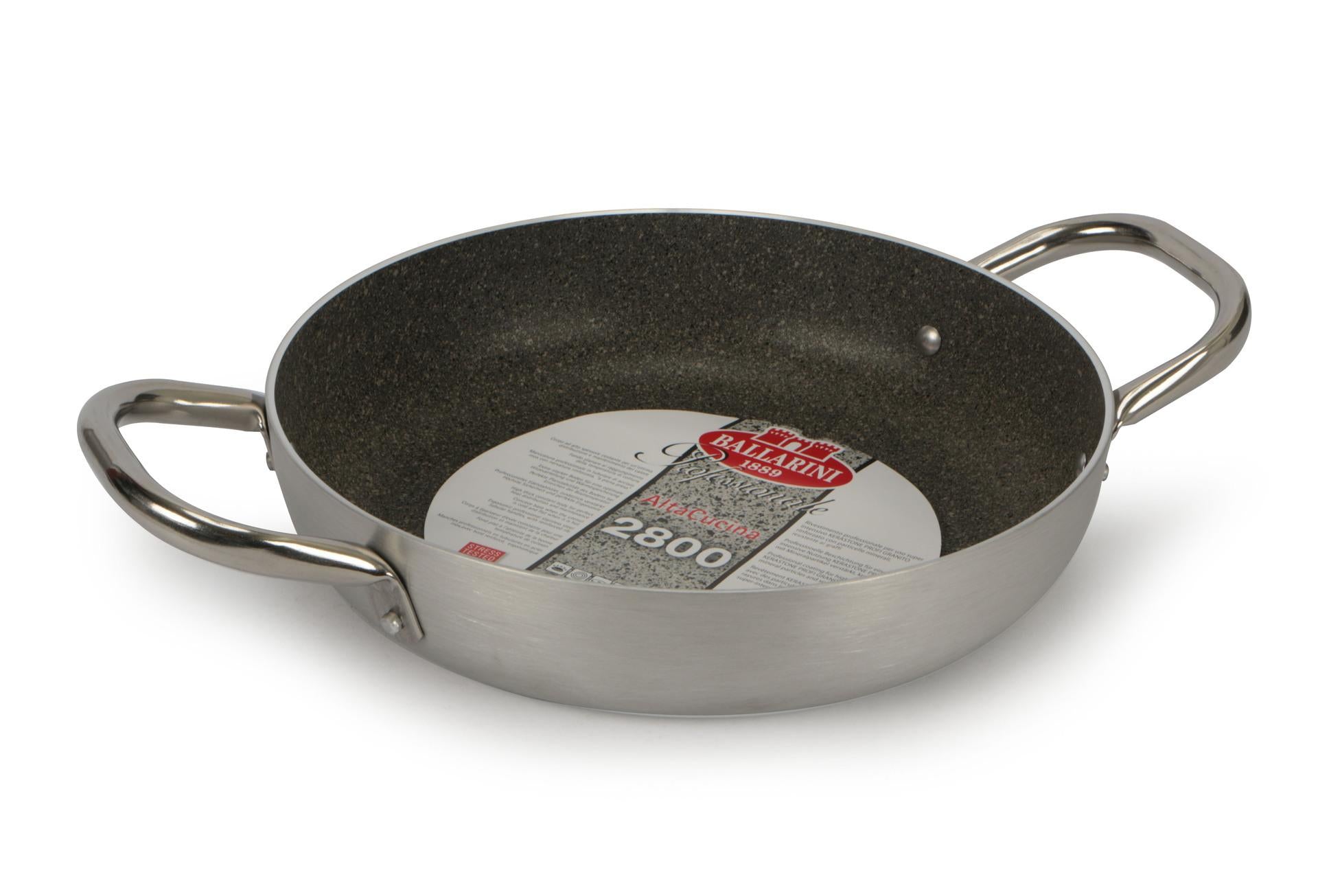 Ballarini Professionale Tegame 2 Maniglie Ø40 cm - Kerastone Granite Antiaderente In Alluminio