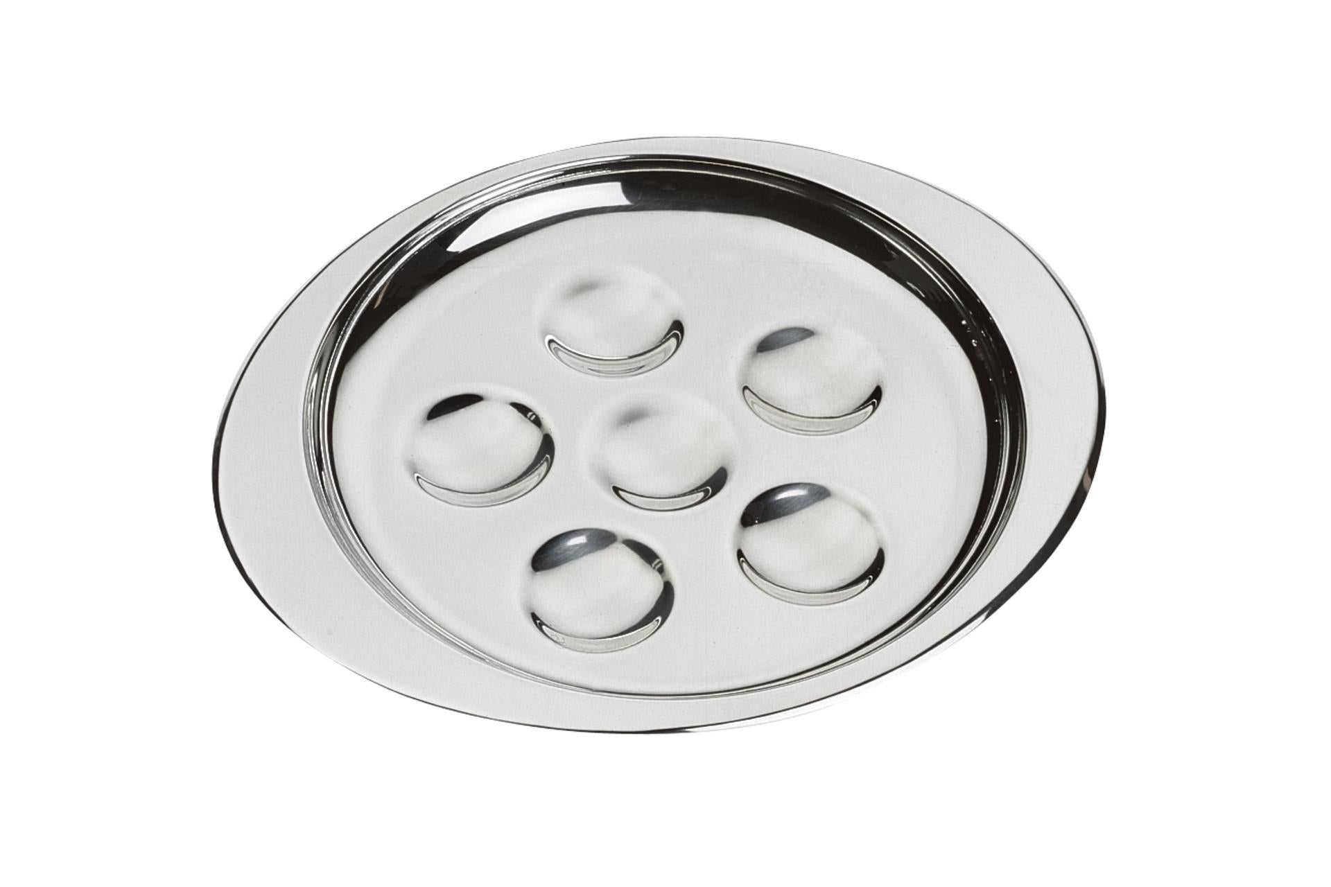 Ilsa Piatto Lumache Inox 6 Posti - 20 x 17 cm In Acciaio Inox 18/10