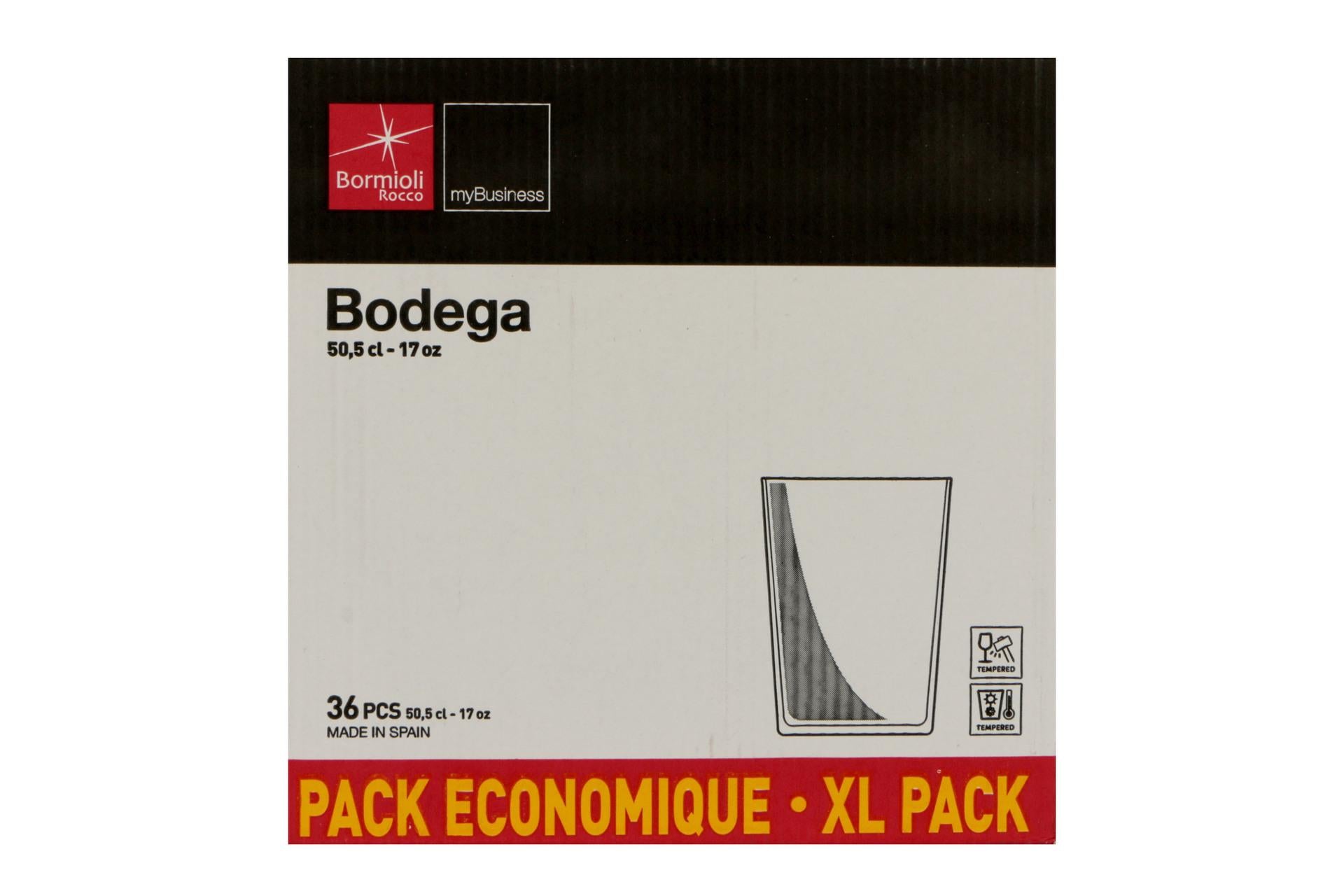 Bormioli Rocco Bodega Set 36 Bicchieri Maxi Cl 50.5 - Bicchieri Sottili Temperati Resistenti agli Urti e Shock Termici - Set 36 Pz 7