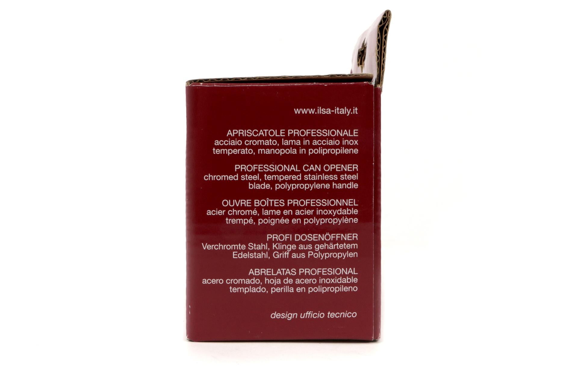 Ilsa Apriscatola Professionale Inox 8.5x10x10 cm Con Manico In Legno 6