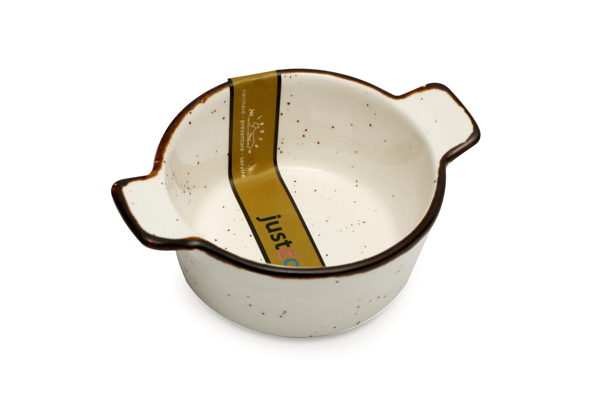 Import Tavola Professional JustColor Crema Mini Casseruola Tonda Alta Ø13 cm - H.5.1 cm In Porcellana Colorata Finitura Sesamo - Set 6 Pz 3