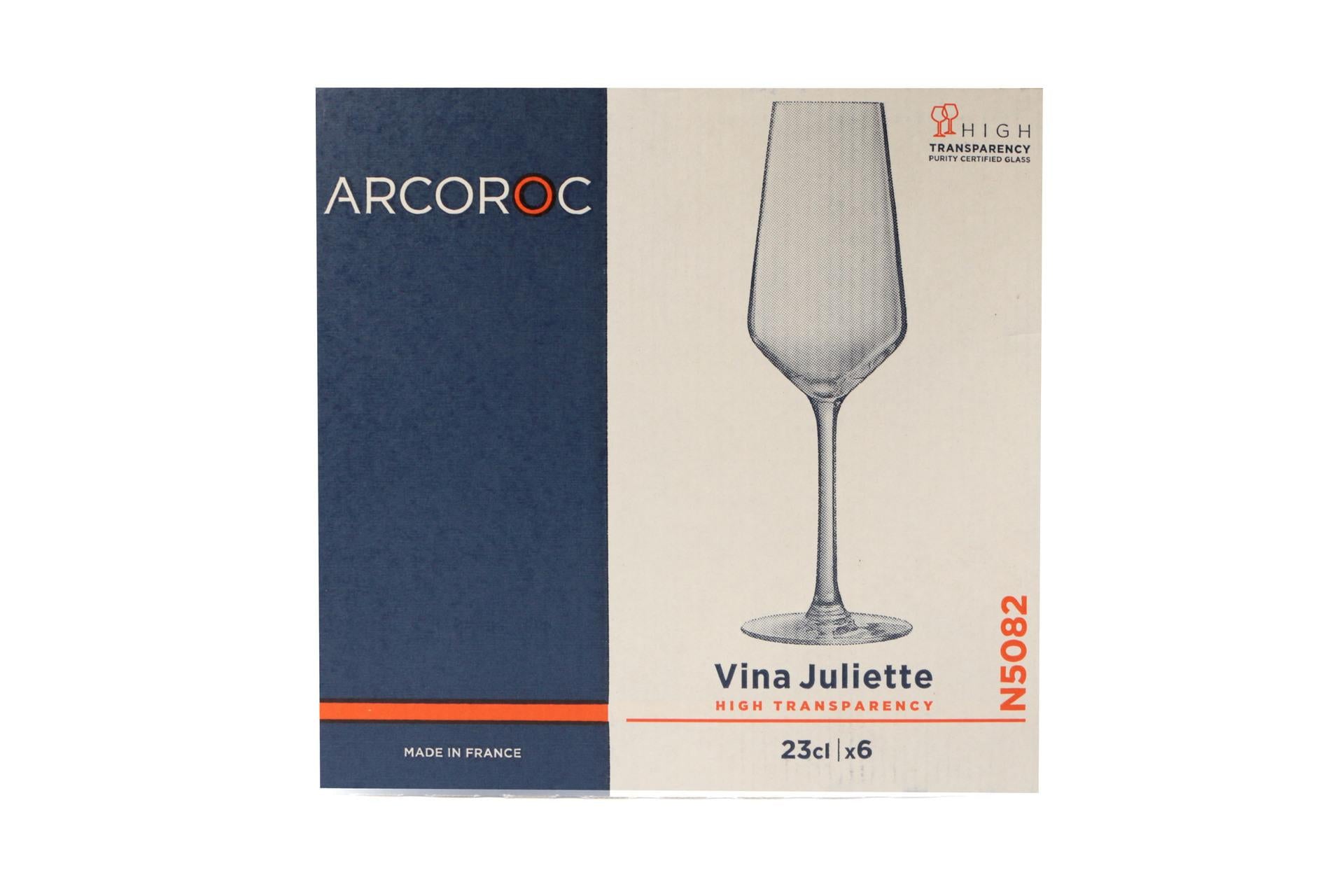 Arcoroc Juliette Set 6 Calici Flute 23 cl - Set 6 Pz 6