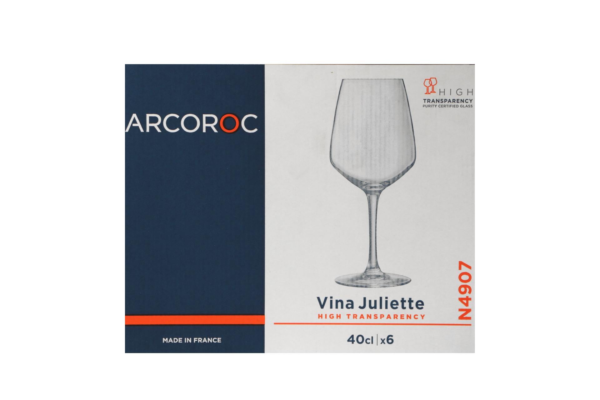 Arcoroc Juliette Set 6 Calici 40 cl - H.206 mm Ø85 mm In Vetro Cristallino - Set 6 Pz 8