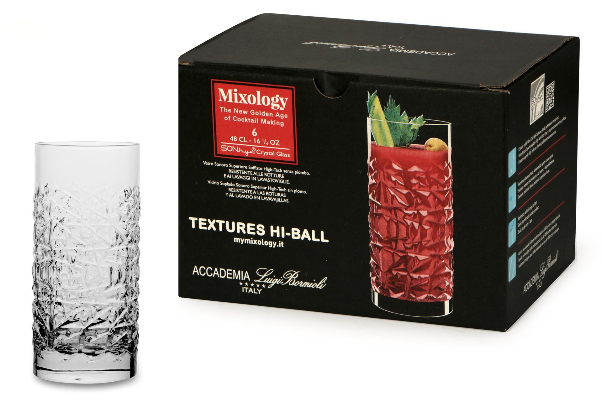 Bormioli Luigi Mixology Texture Set 6 Bicchieri Hi-Ball 48 cl - Set 6 Pz 3