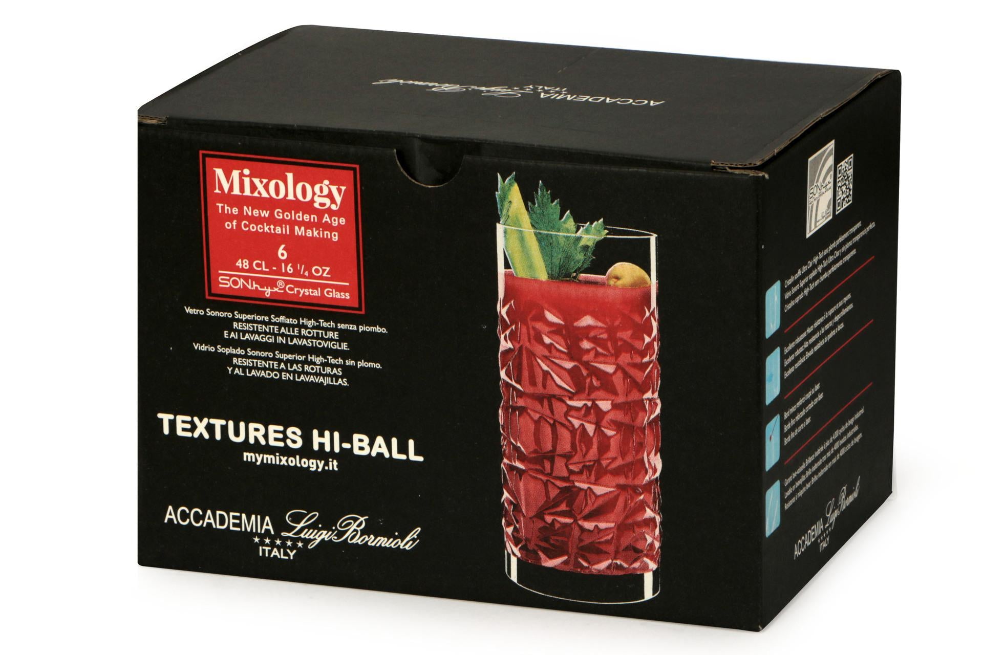 Bormioli Luigi Mixology Texture Set 6 Bicchieri Hi-Ball 48 cl - Set 6 Pz 6