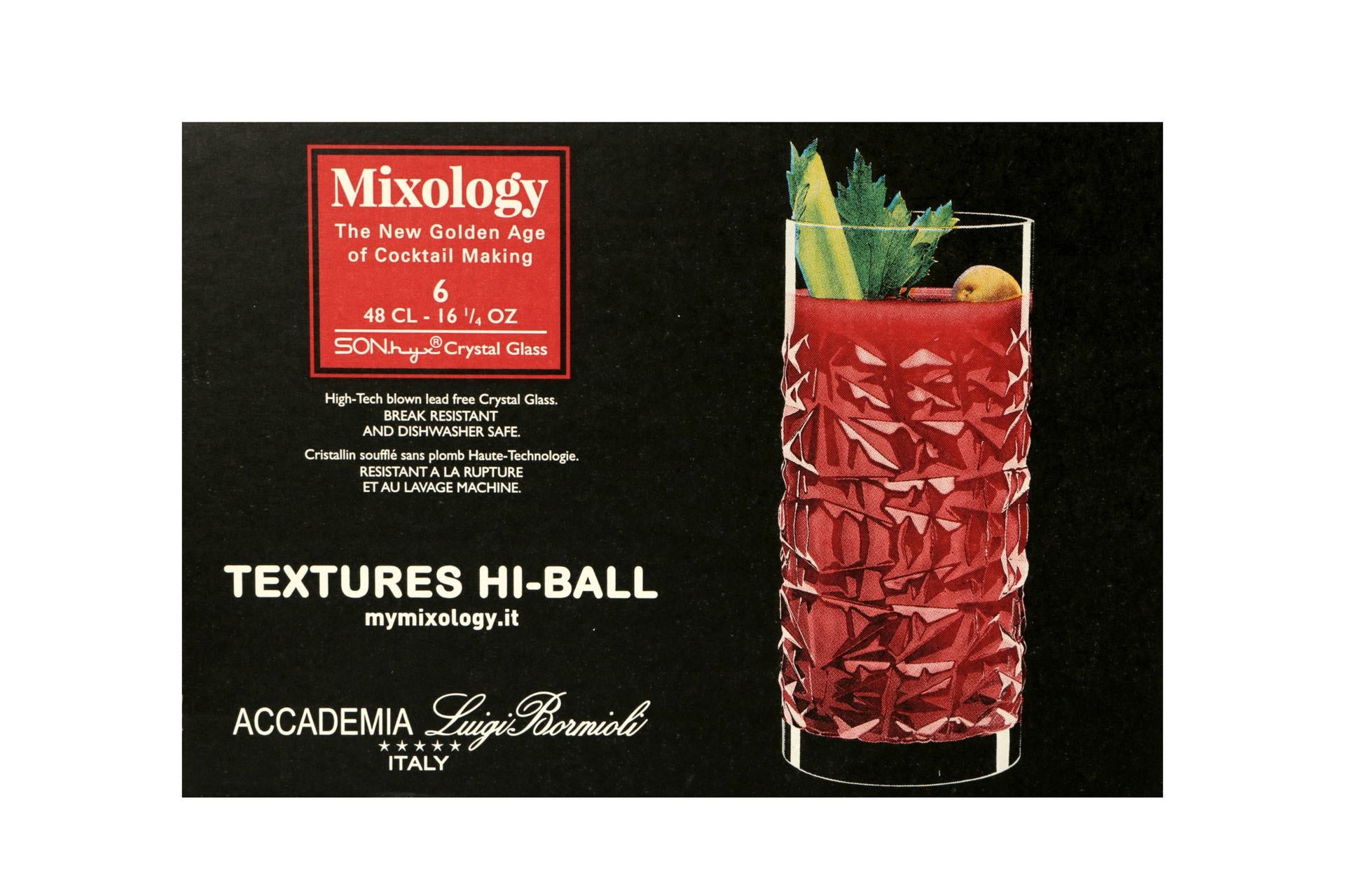 Bormioli Luigi Mixology Texture Set 6 Bicchieri Hi-Ball 48 cl - Set 6 Pz 7