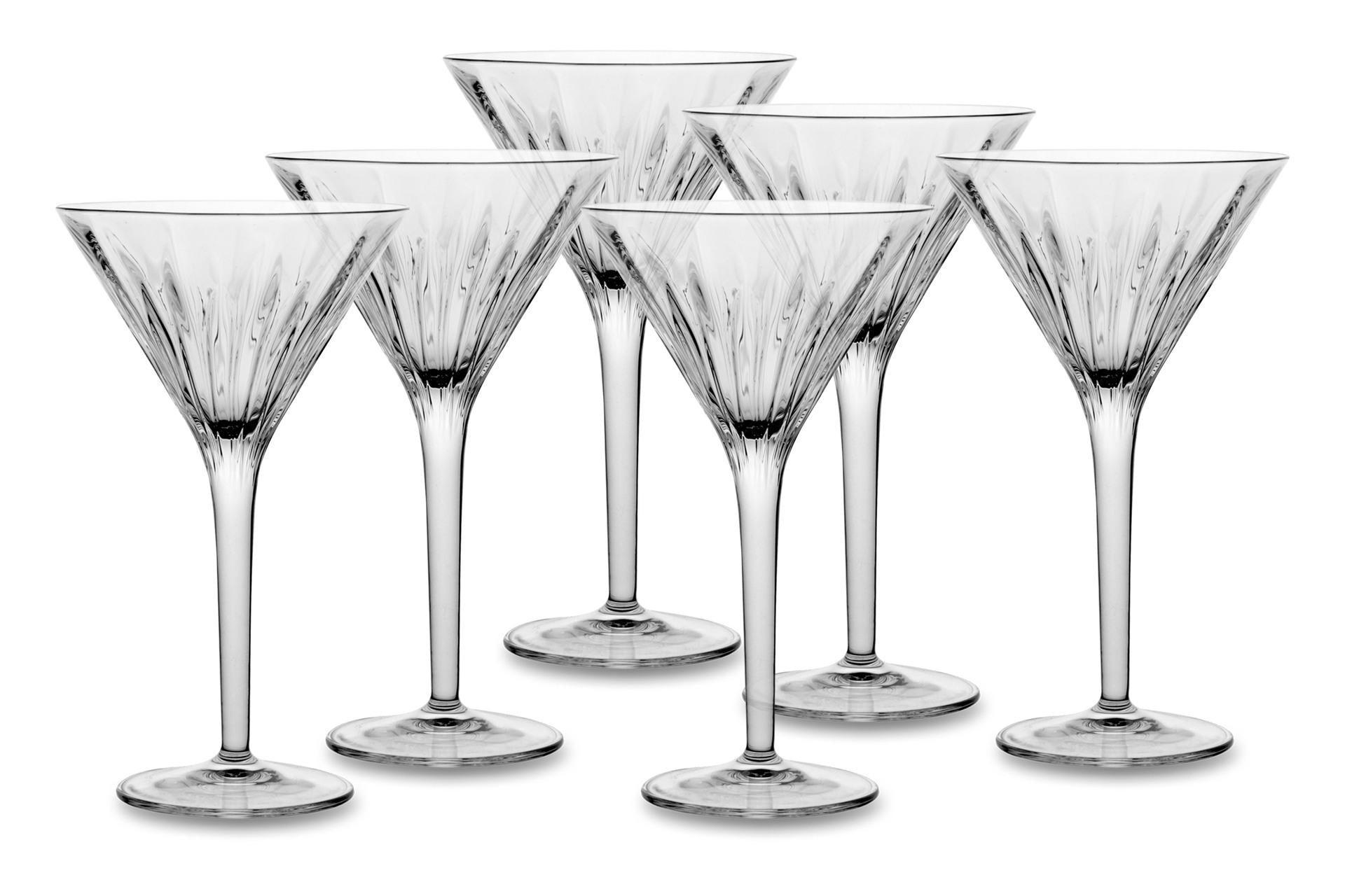 Bormioli Luigi Mixology Set 6 Calici Martini 21.5 cl In Vetro Ultra Clear - Set 6 Pz
