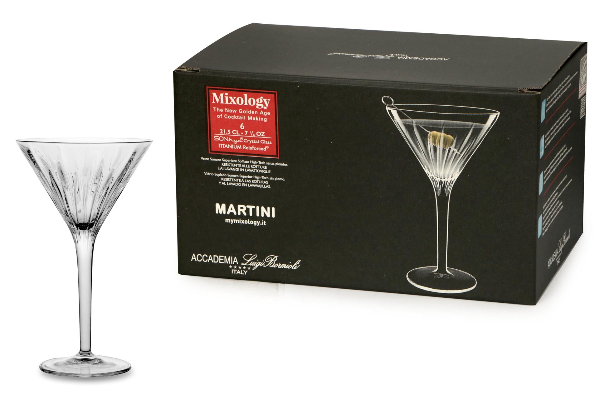 Bormioli Luigi Mixology Set 6 Calici Martini 21.5 cl In Vetro Ultra Clear - Set 6 Pz 3