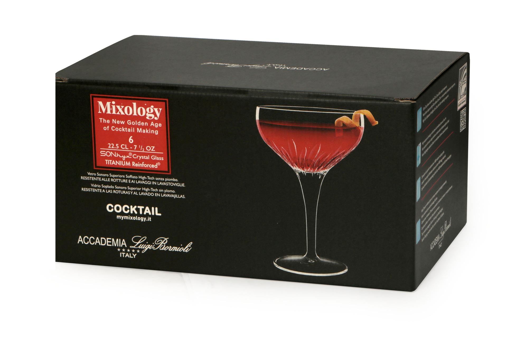 Bormioli Luigi Mixology Set 6 Calici Cocktail 22.5 cl In Vetro Ultra Clear - Set 6 Pz 6
