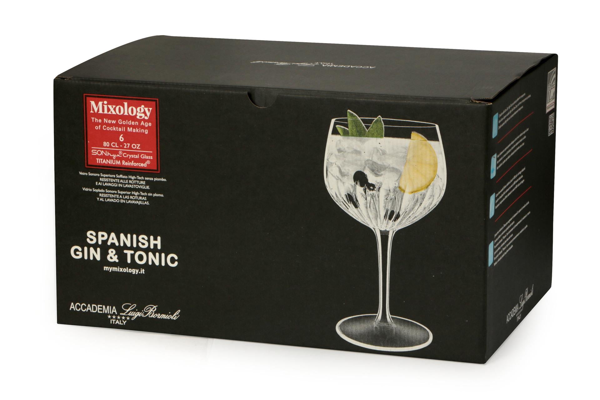 Bormioli Luigi Mixology Set 6 Calici Spanish Gin Tonic 80 cl In Vetro Ultra Clear - Set 6 Pz 6