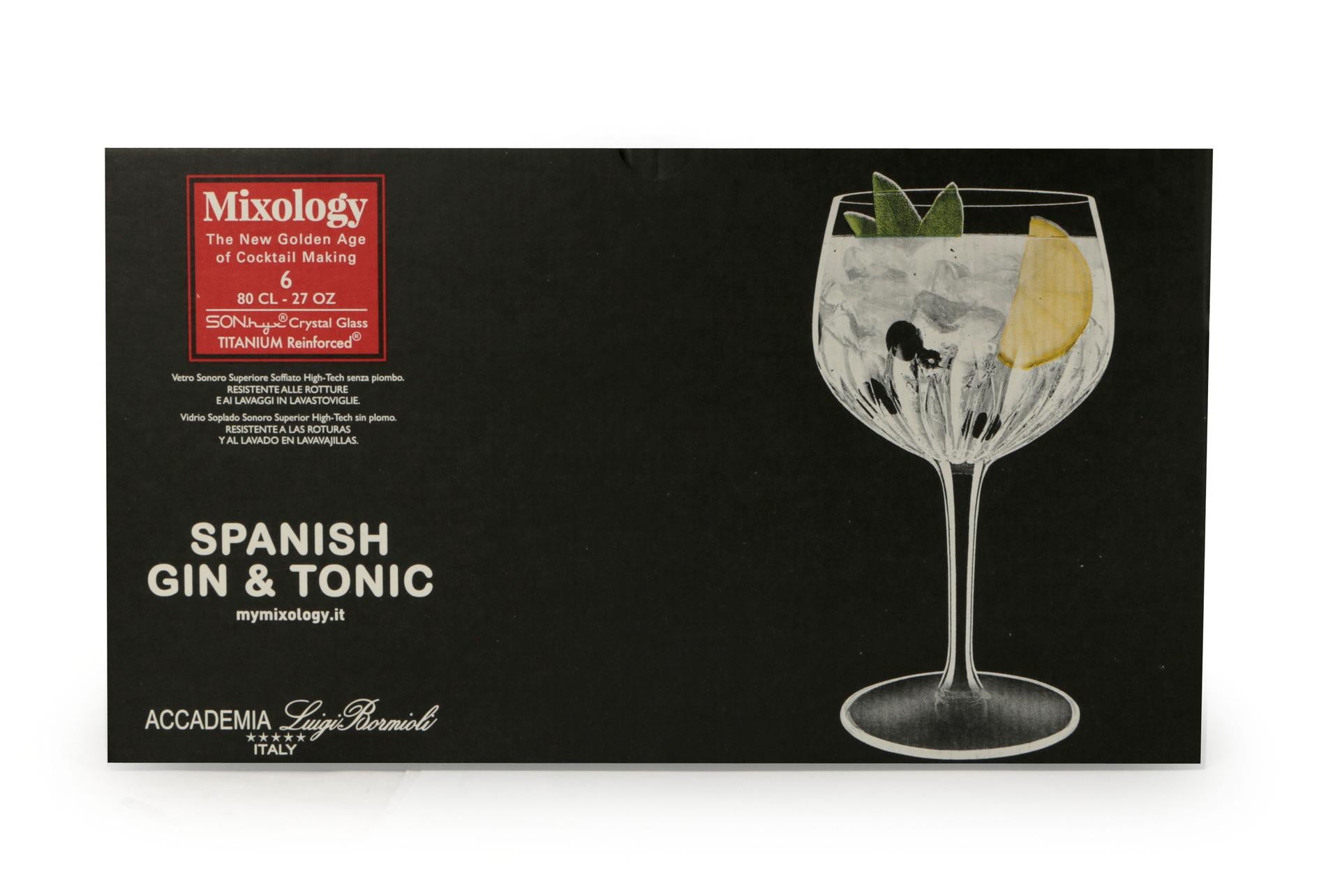 Bormioli Luigi Mixology Set 6 Calici Spanish Gin Tonic 80 cl In Vetro Ultra Clear - Set 6 Pz 8