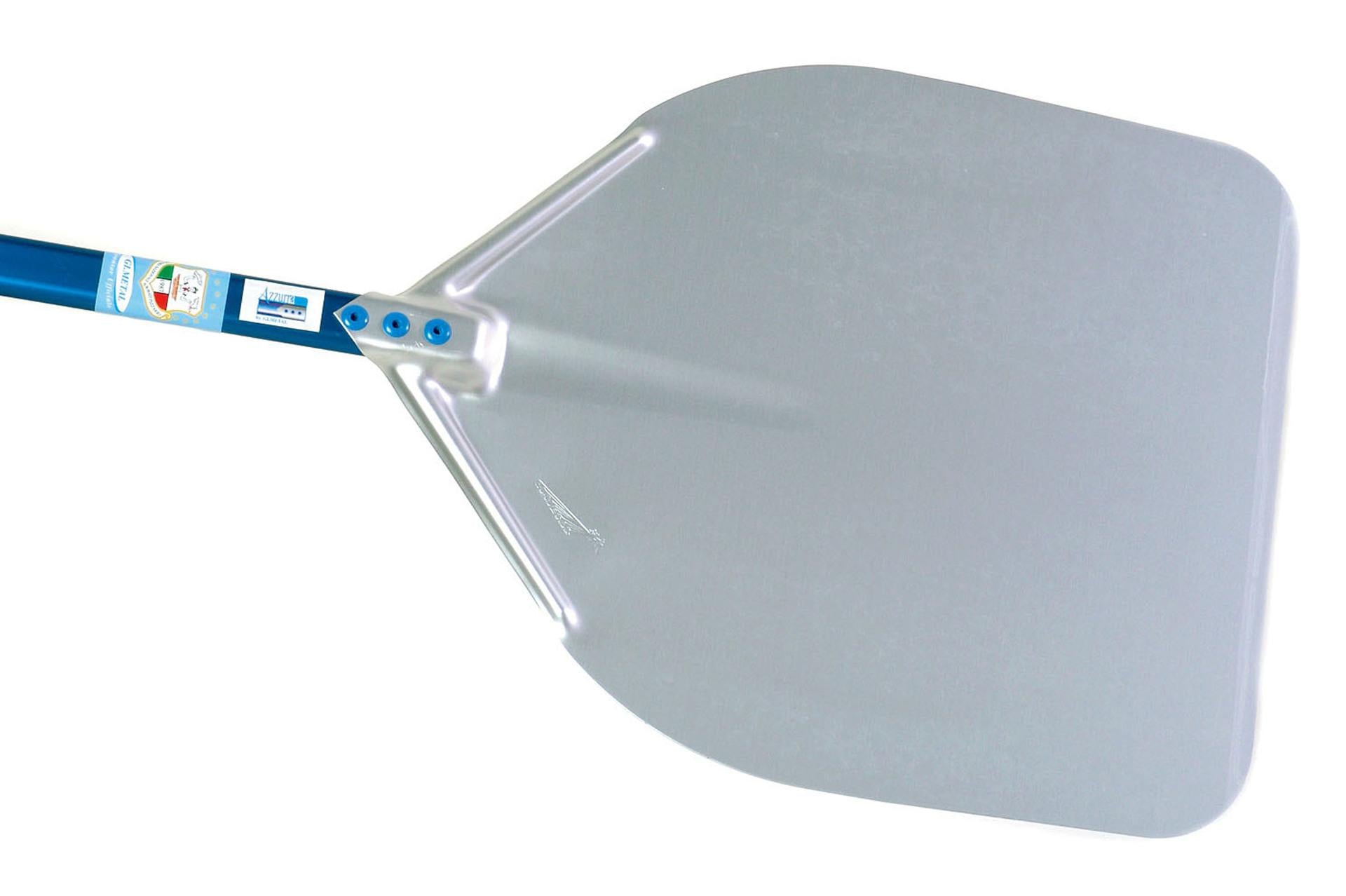 Gi Metal Azzurra Pala Pizza Rettangolare In Alluminio - 45 cm Con Manico 150 cm