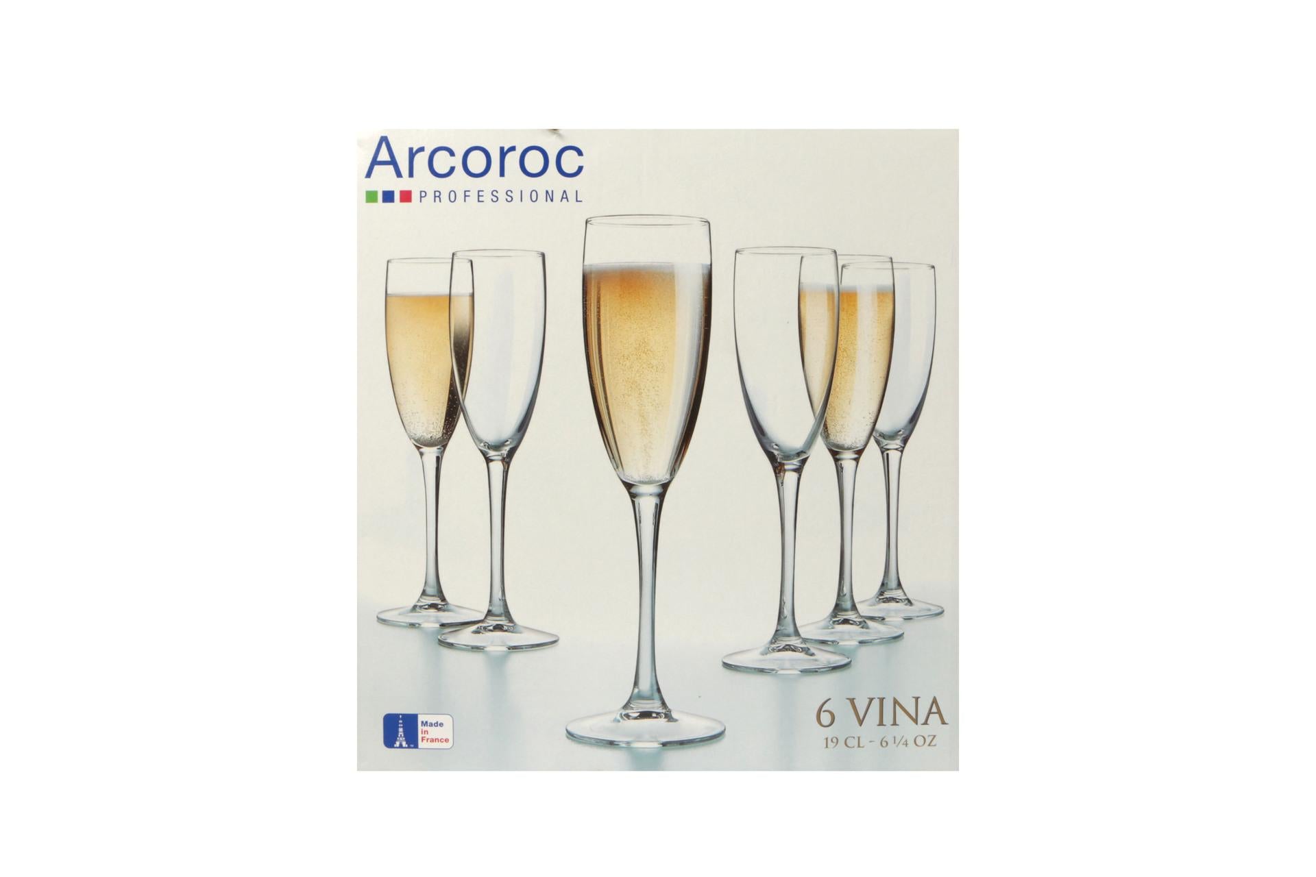 Arcoroc Vina Cabernet Tulip Calice Flute 19 cl - Set 6 Pz 7