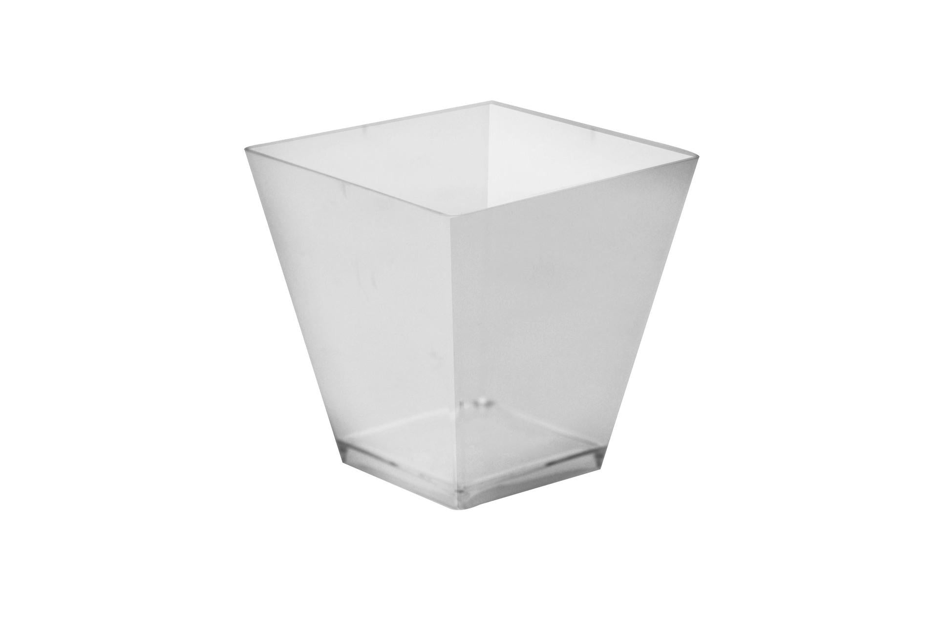 Gold Plast Rombo Trasparente - Confezione 25 Bicchieri Coppetta 9.5 cl 5.5x5.5 cm