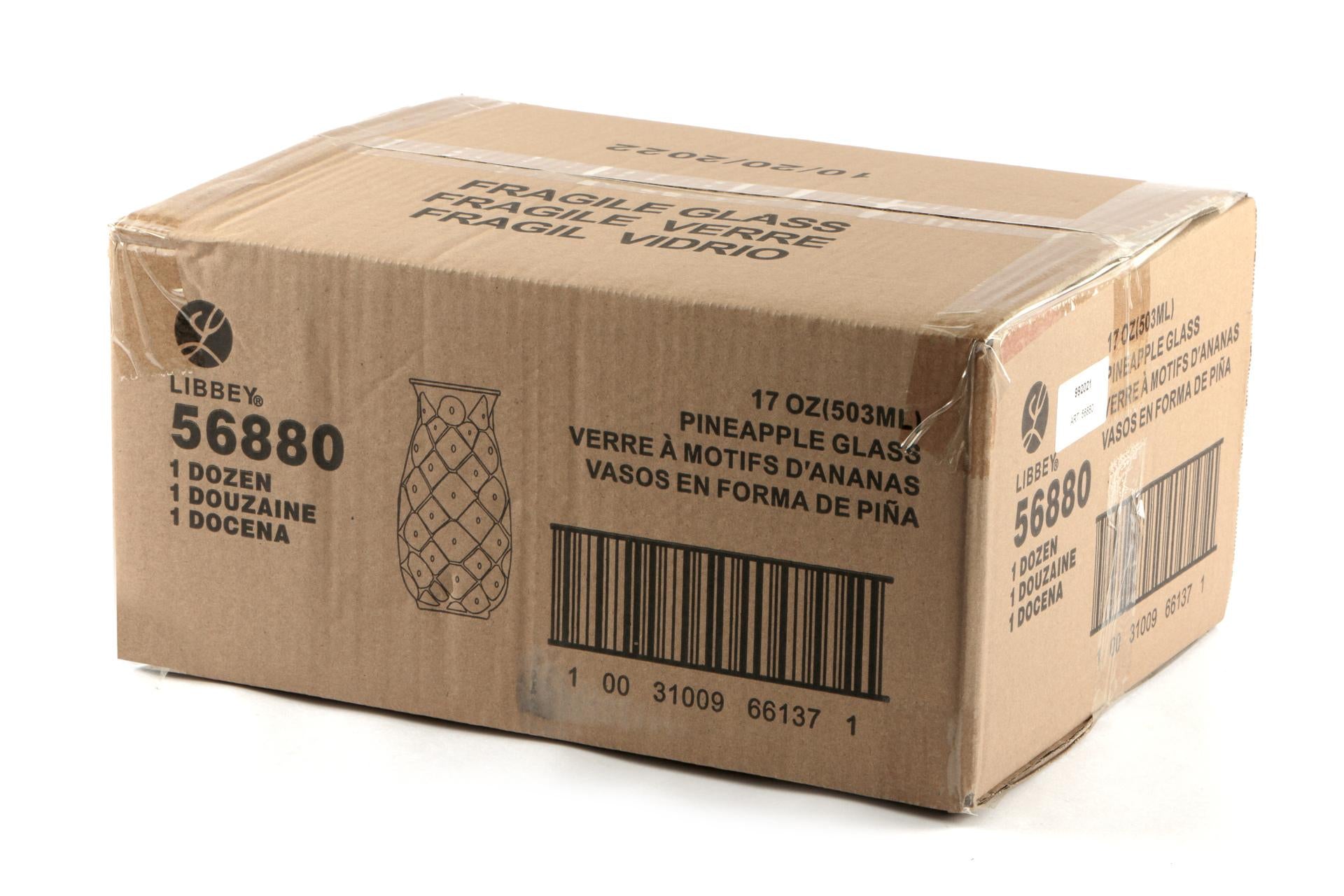 Bicchiere Tiki Pinapple 50,5 cl In Vetro Temperato - Ispirato alle Divinità Maori - Set 6 Pz 6